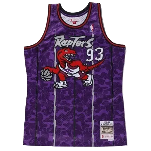 A Bathing Ape x Mitchell N Ness Raptors Jersey - Purple - Used