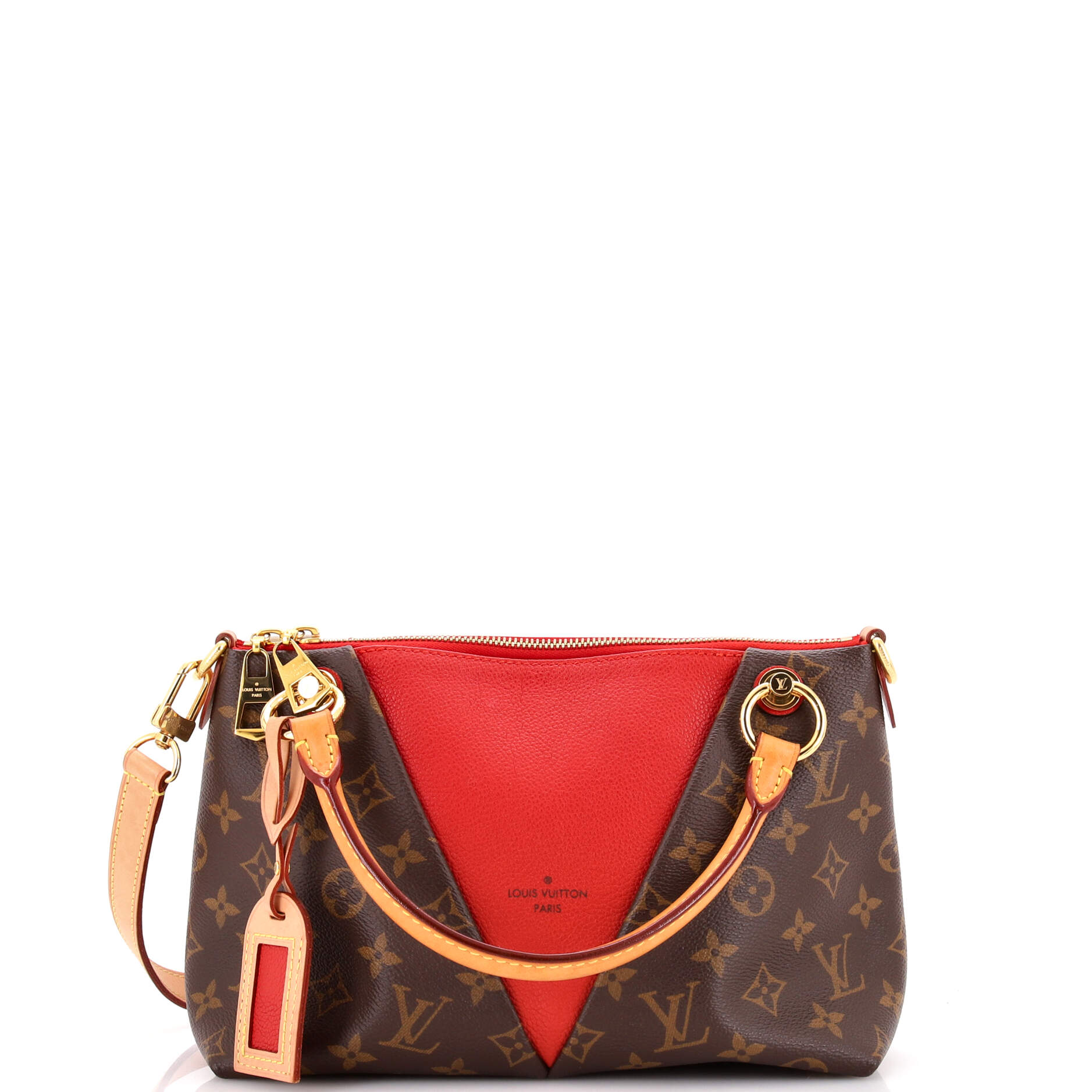 Louis Vuitton V Tote Canvas And Leather