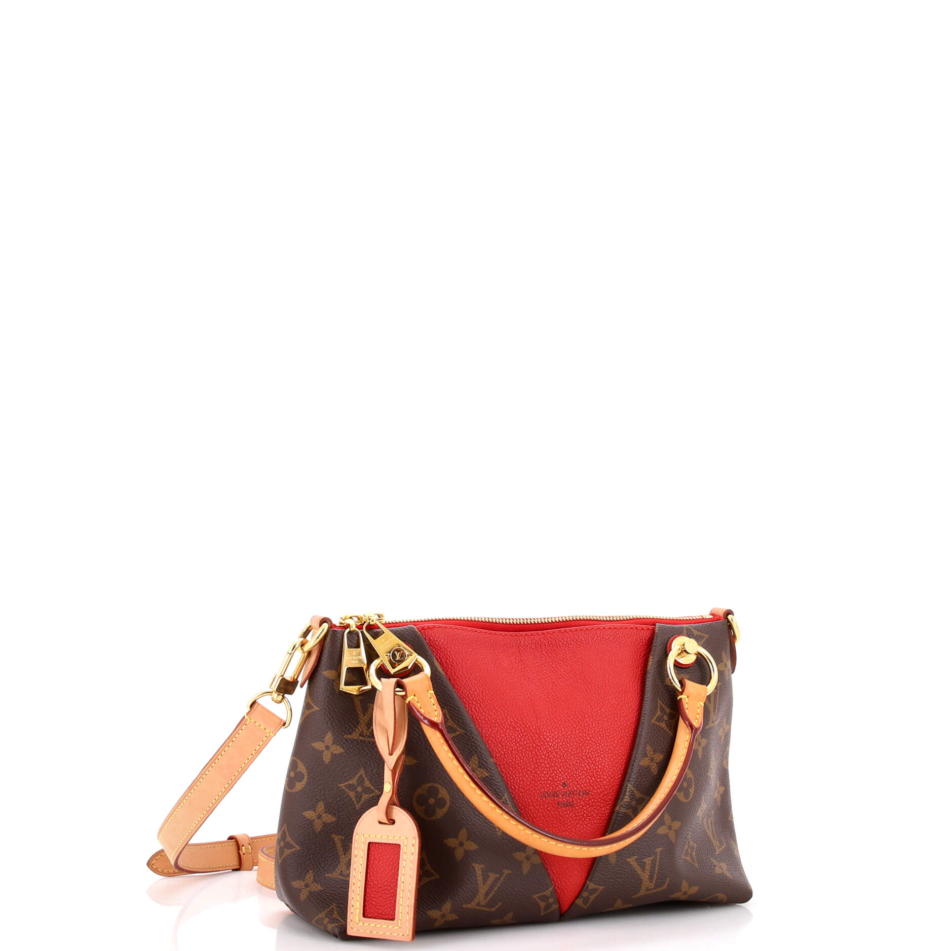 Louis Vuitton V Tote Canvas And Leather