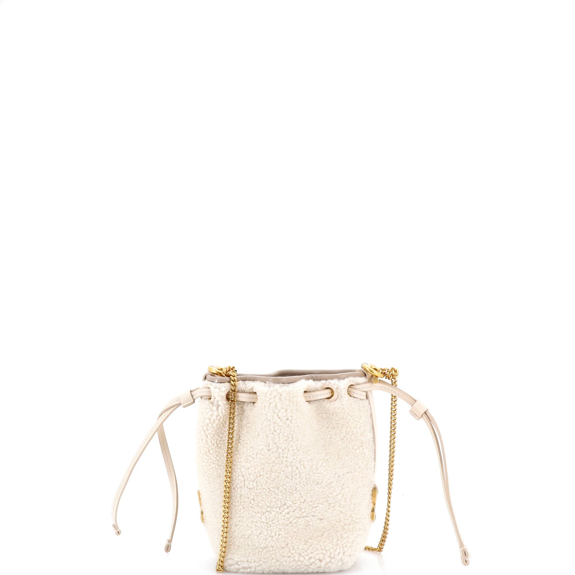 Chloe Marcie Chain Bucket Bag Shearling
