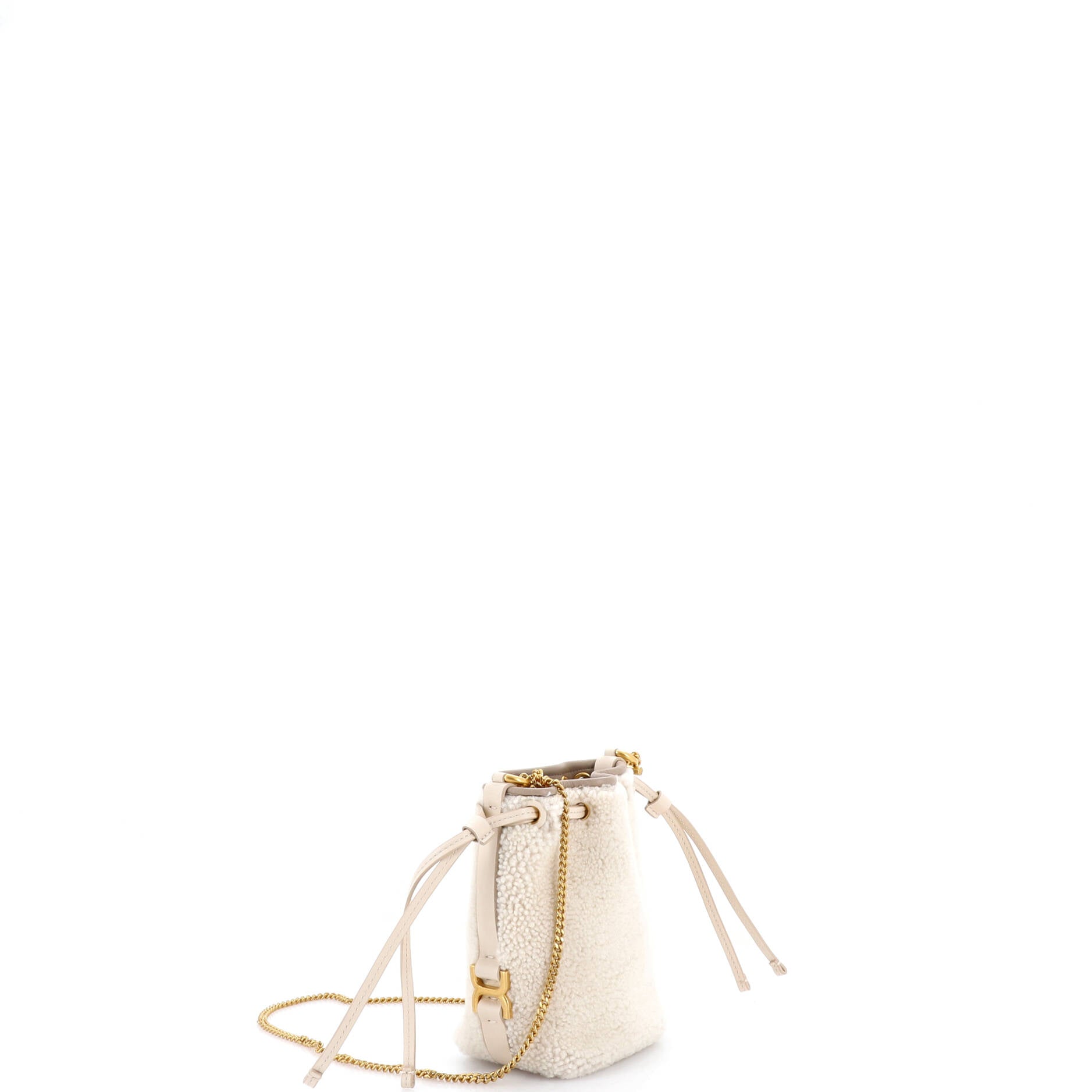 Chloe Marcie Chain Bucket Bag Shearling