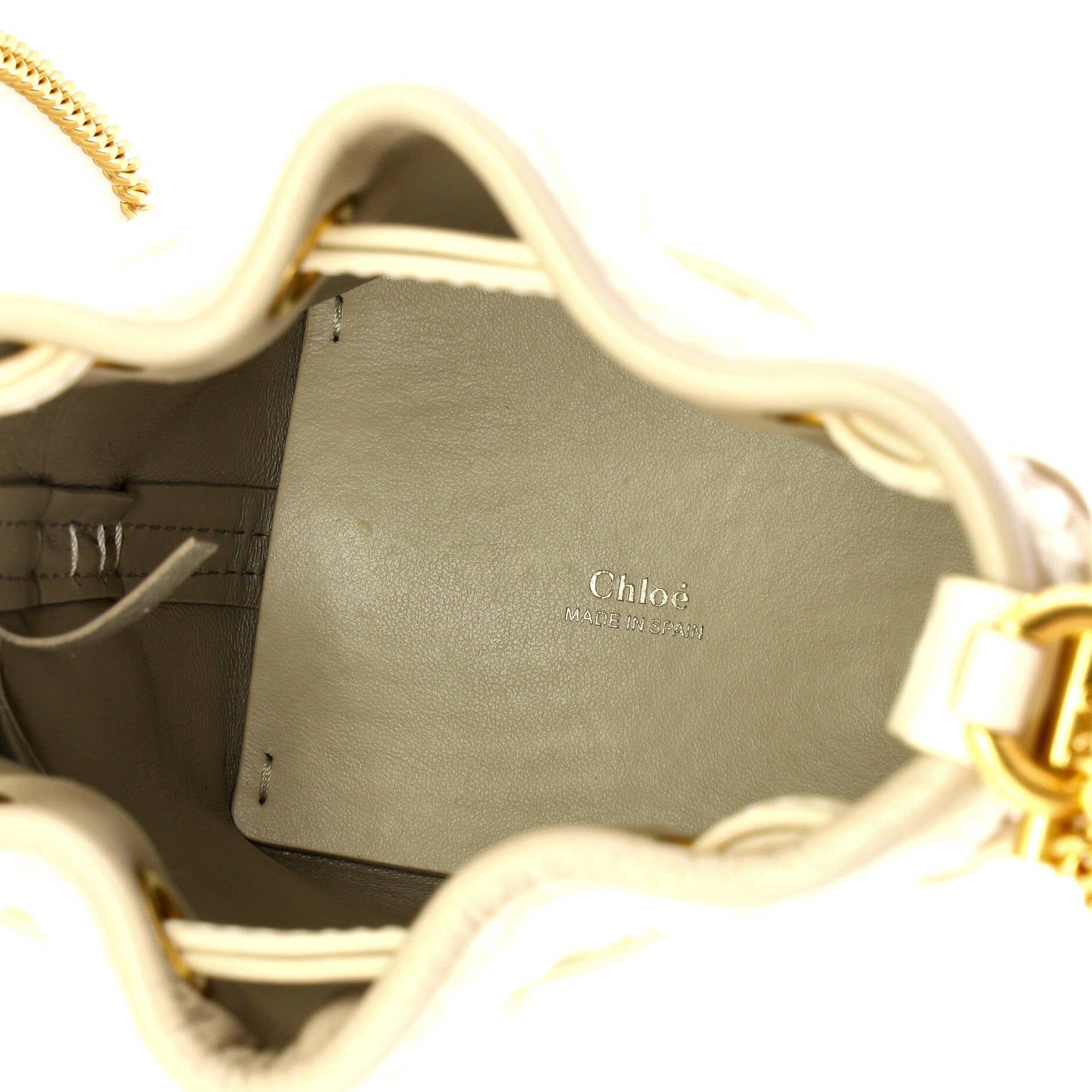 Chloe Marcie Chain Bucket Bag Shearling