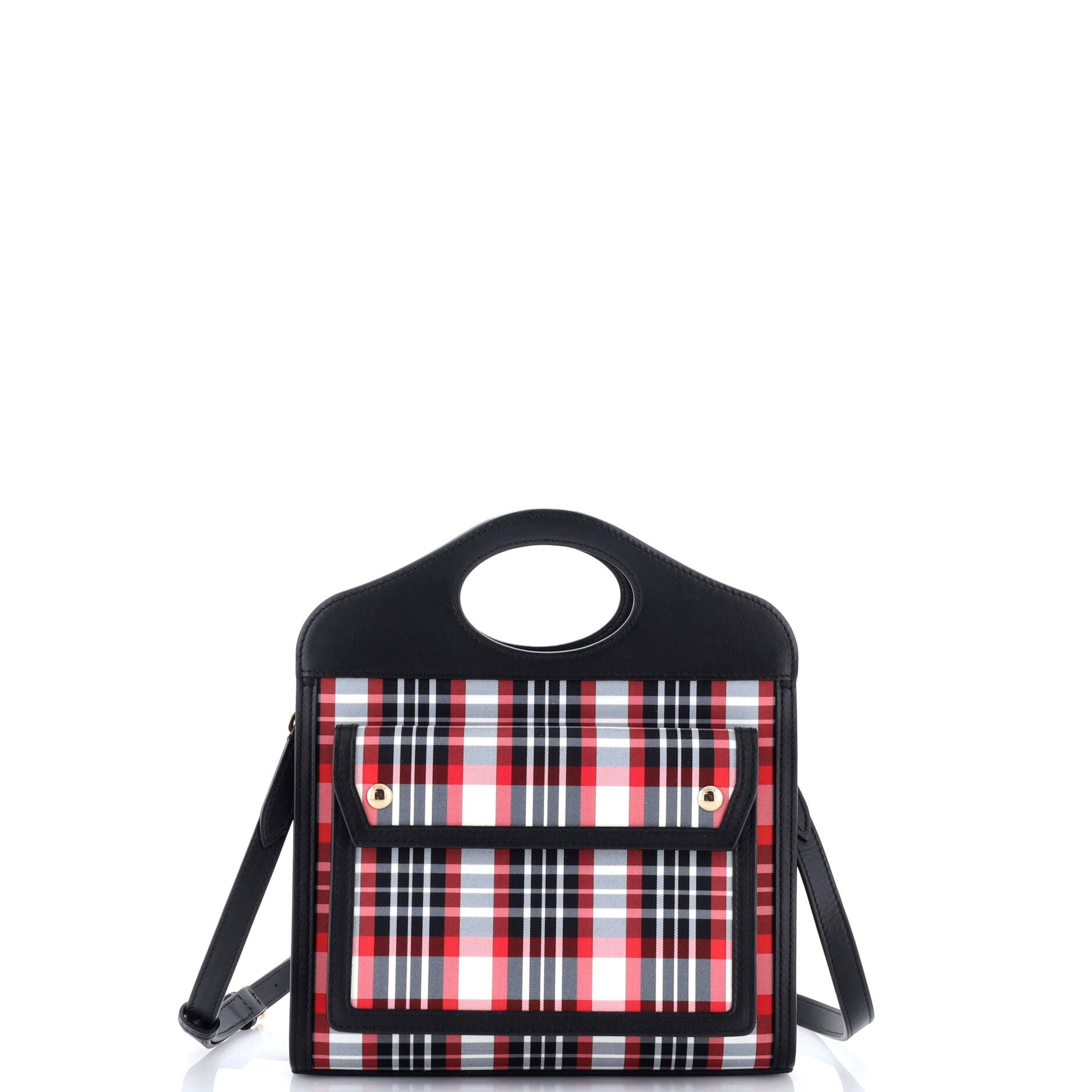 Burberry Logo Pocket Tote Leather With