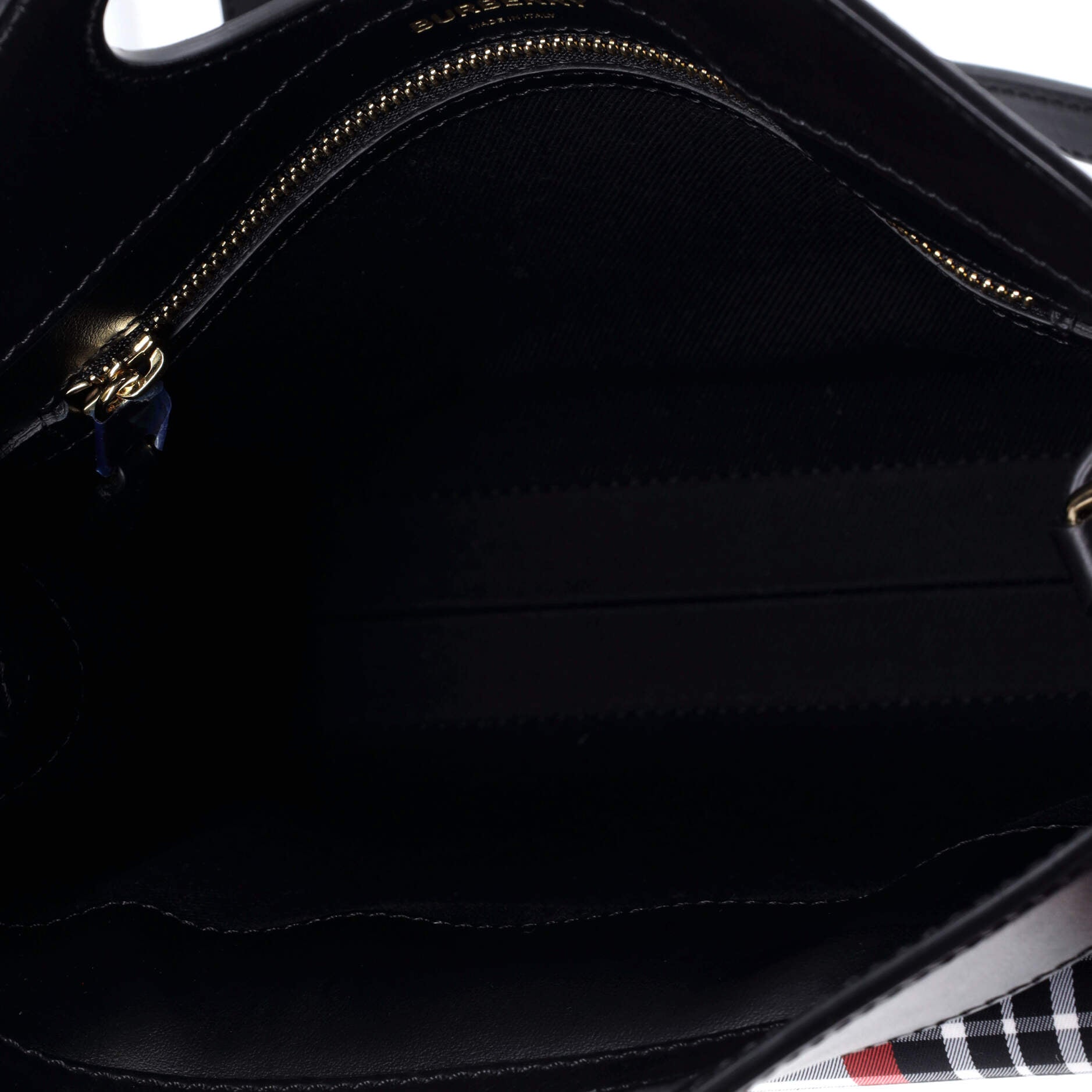 Burberry Logo Pocket Tote Leather With