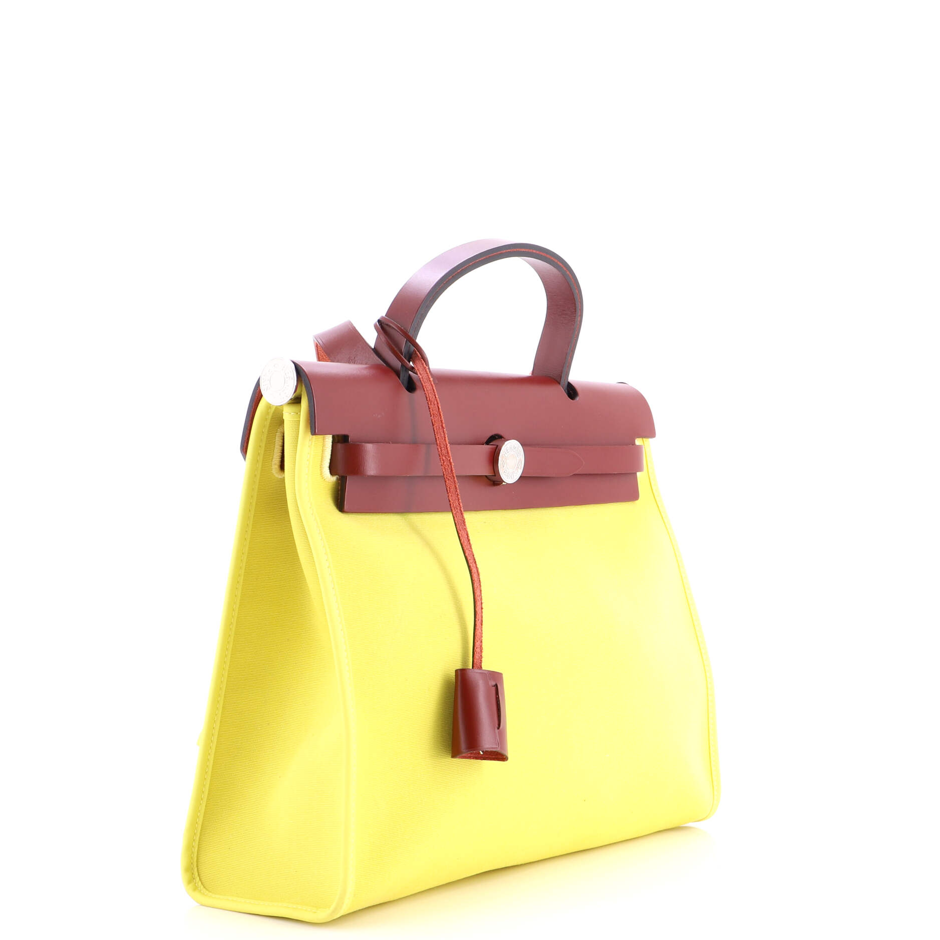 Hermes Herbag Zip Leather And Toile 31