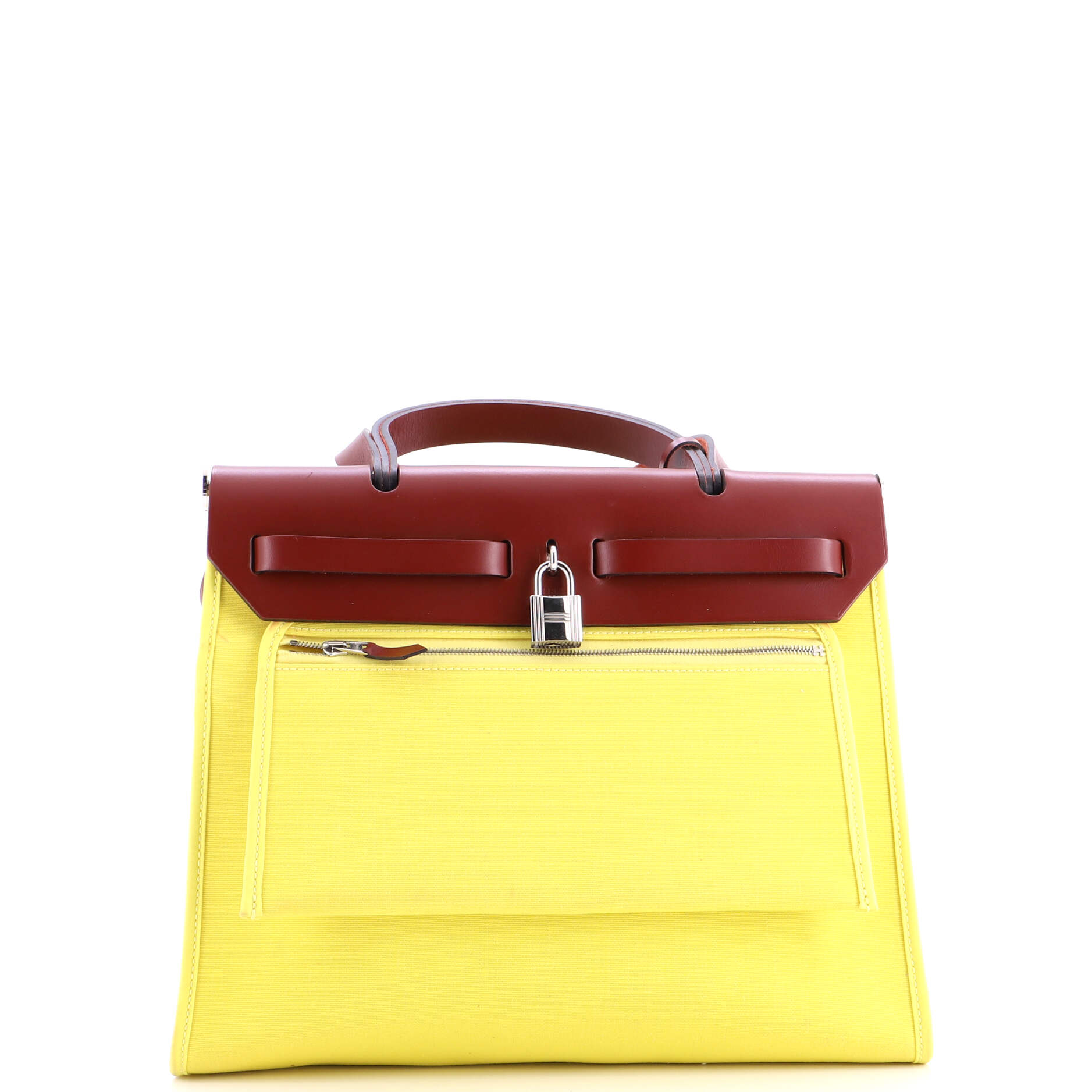 Hermes Herbag Zip Leather And Toile 31