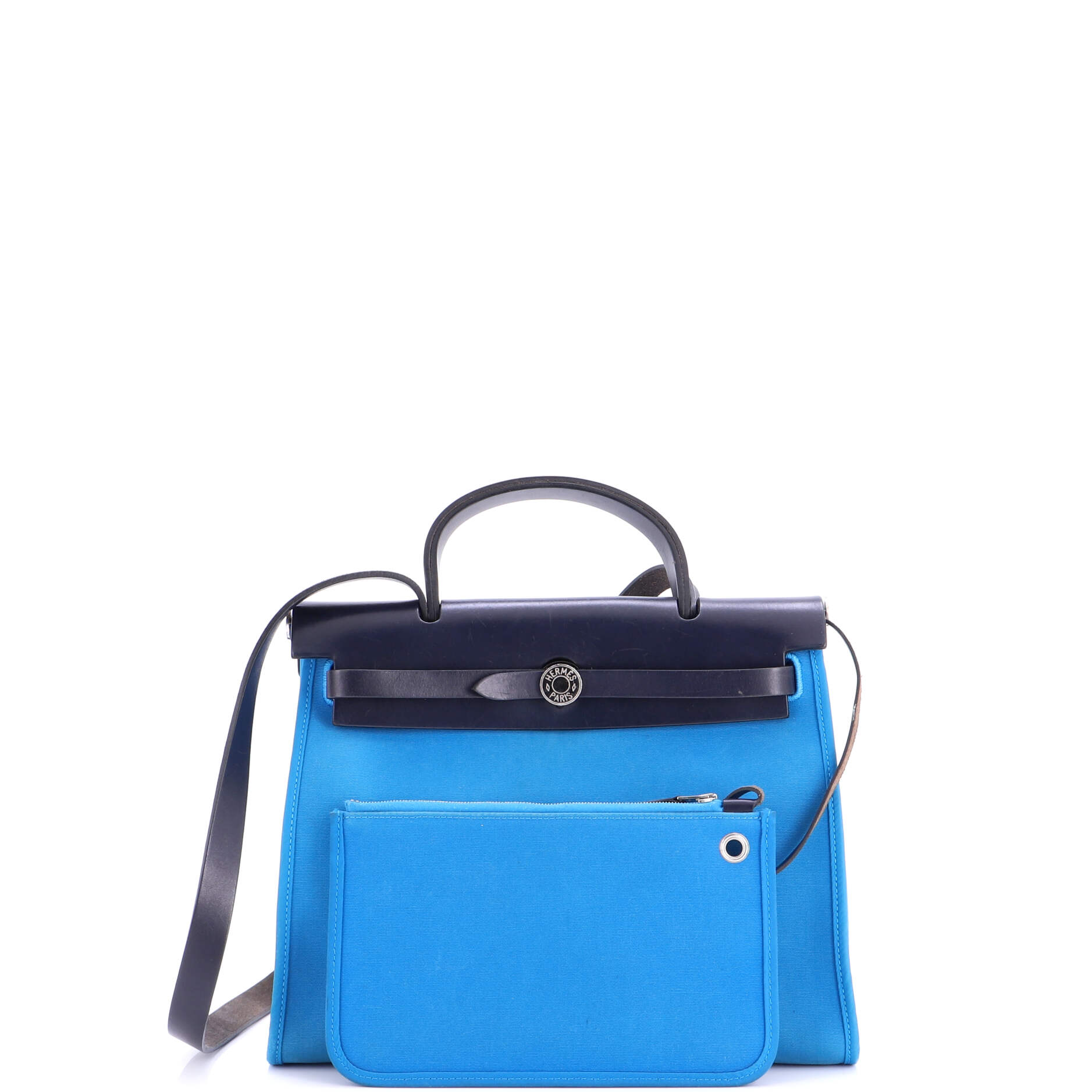 Hermes Herbag Zip Leather And Toile 31