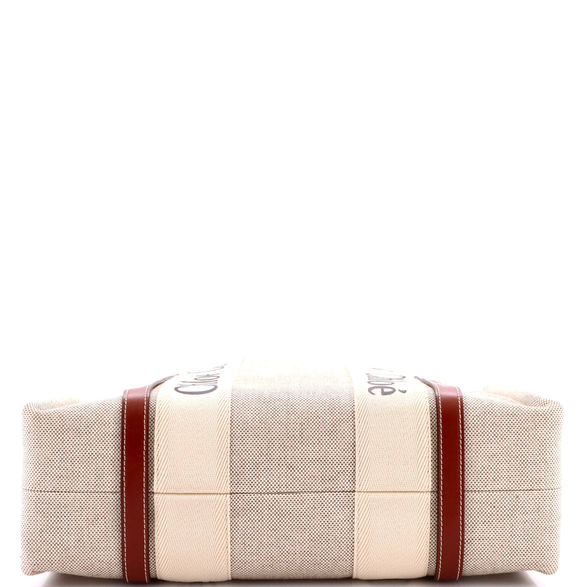 Chloe Woody Tote Canvas With Leather
