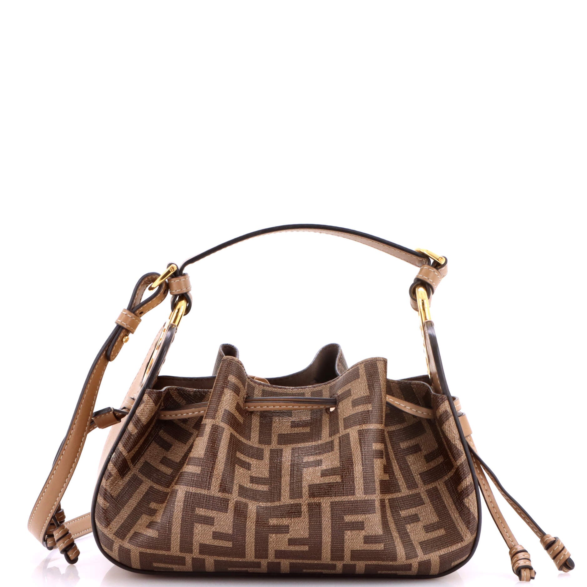 Fendi Pomodorino Bucket Bag Zucca Coated