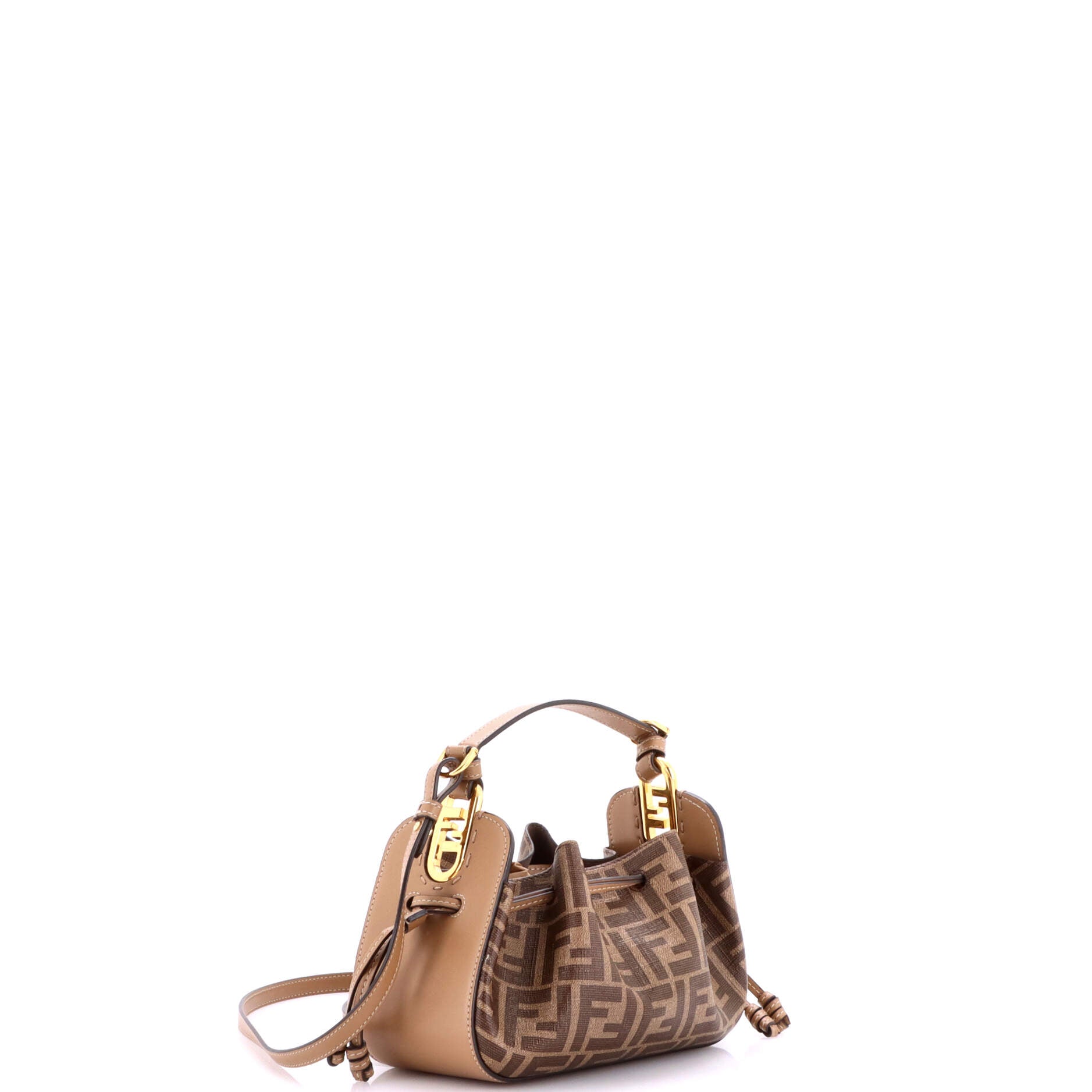 Fendi Pomodorino Bucket Bag Zucca Coated
