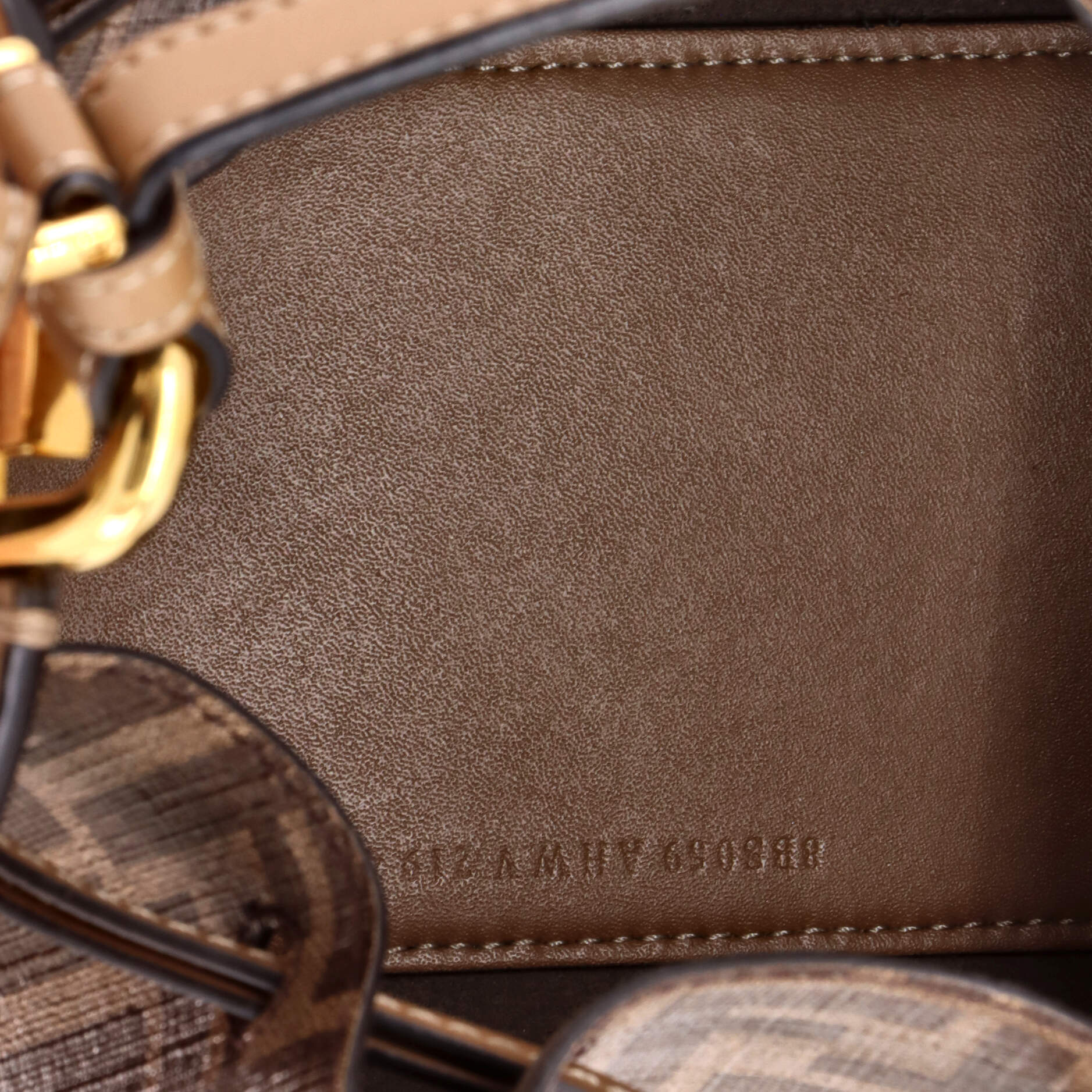 Fendi Pomodorino Bucket Bag Zucca Coated