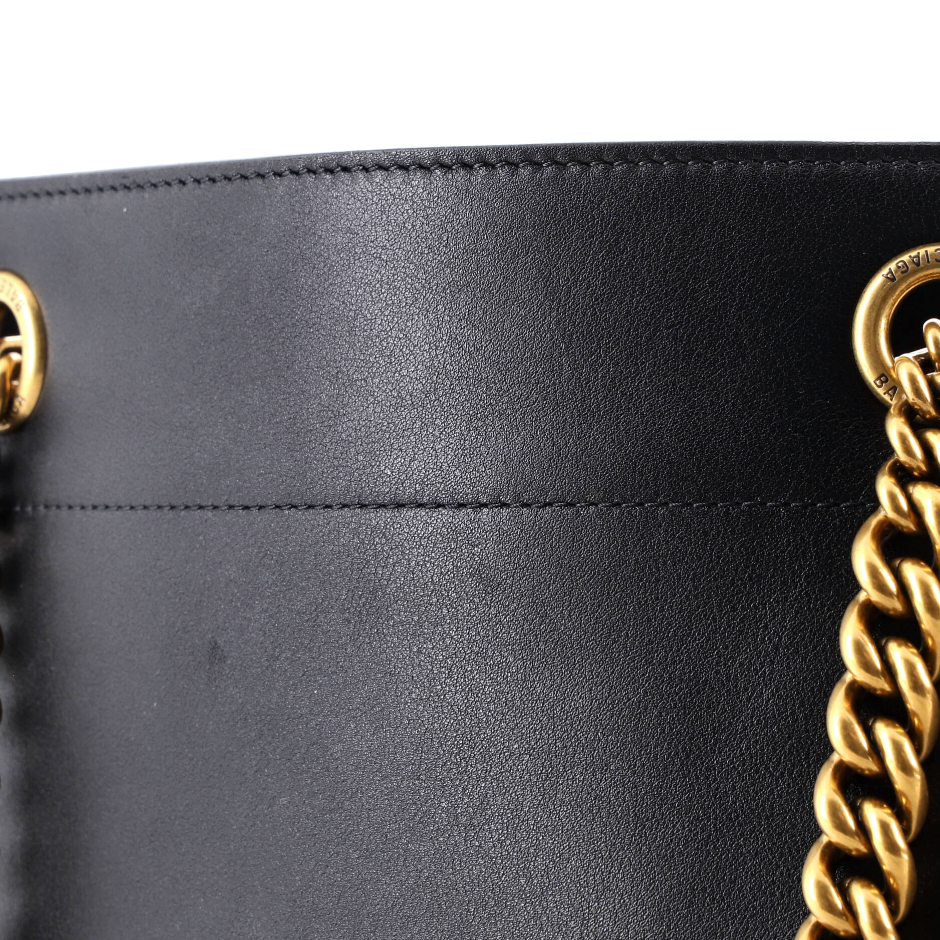Balenciaga Duty Free Chain Tote Leather