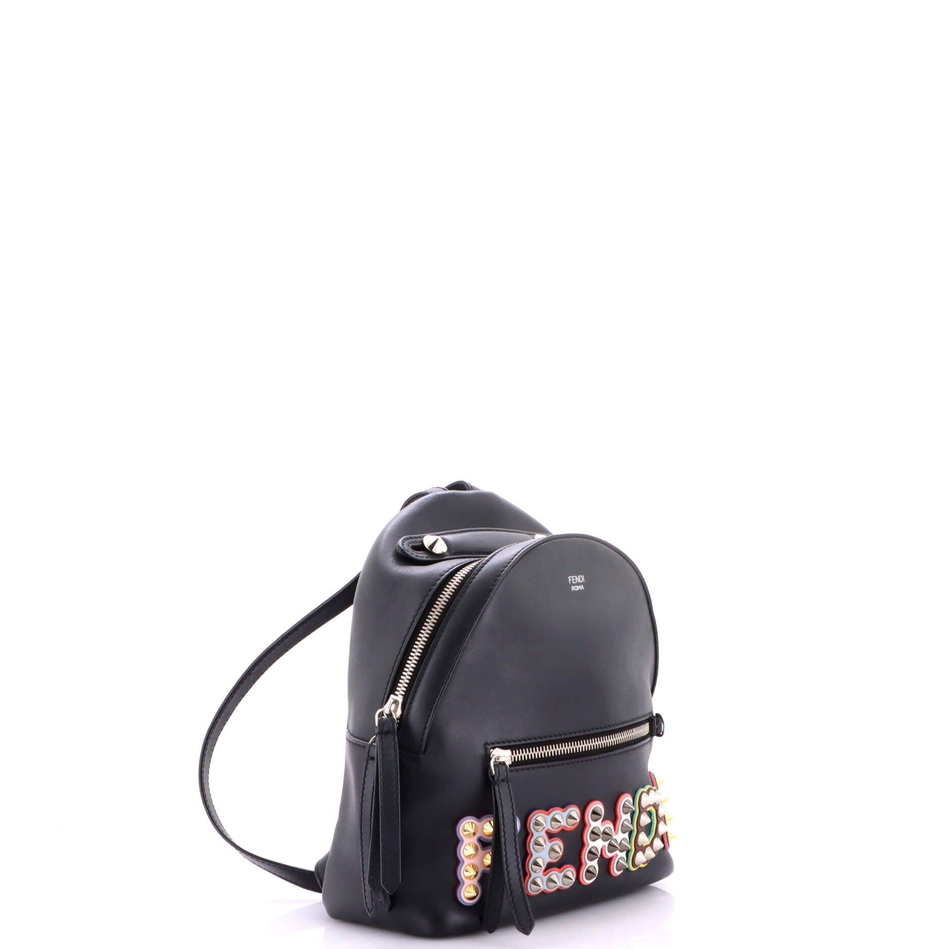 Fendi By The Way Backpack Logo Studded