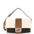 Fendi Baguette Zucca And Pequin Canvas