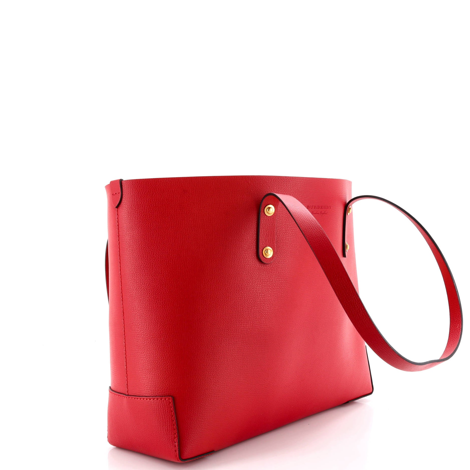 Burberry Crest Shopping Tote Leather