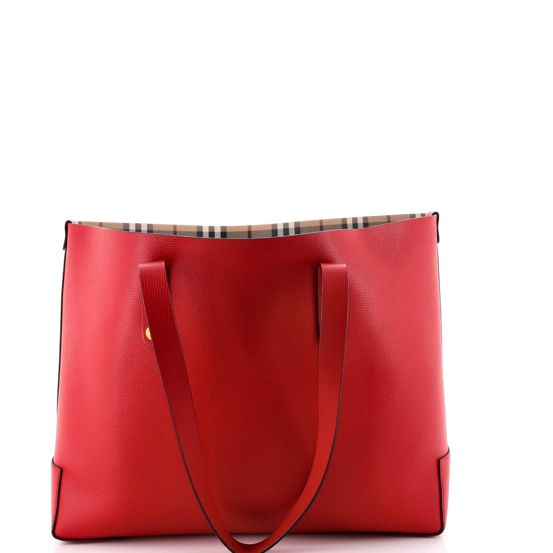 Burberry Crest Shopping Tote Leather
