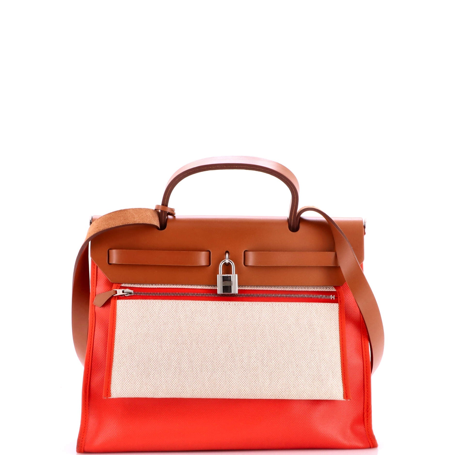 Hermes Herbag Zip Berline Vache Canvas