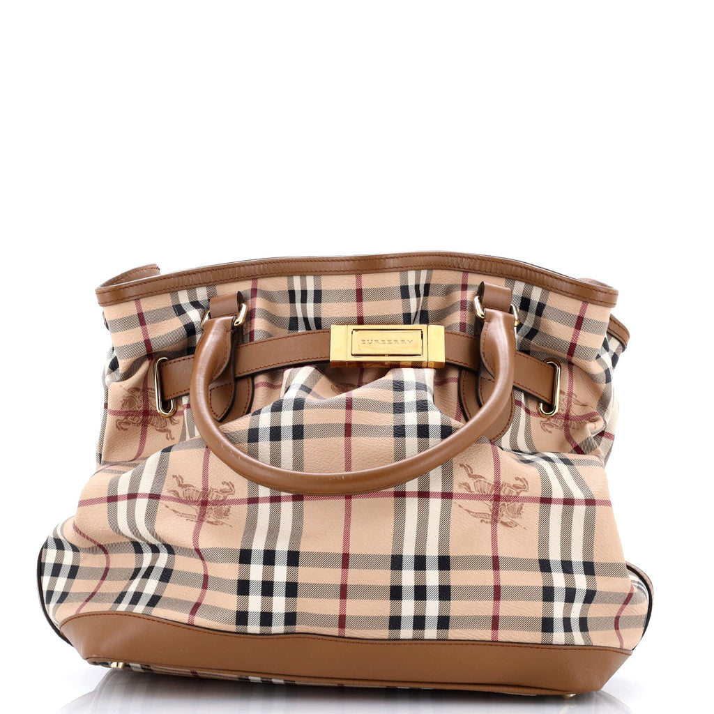 Burberry Golderton Tote Haymarket Coated