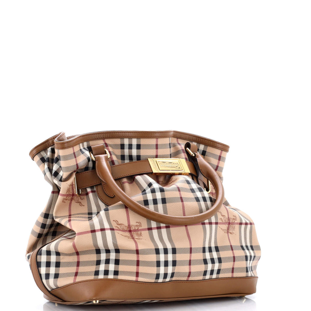 Burberry Golderton Tote Haymarket Coated