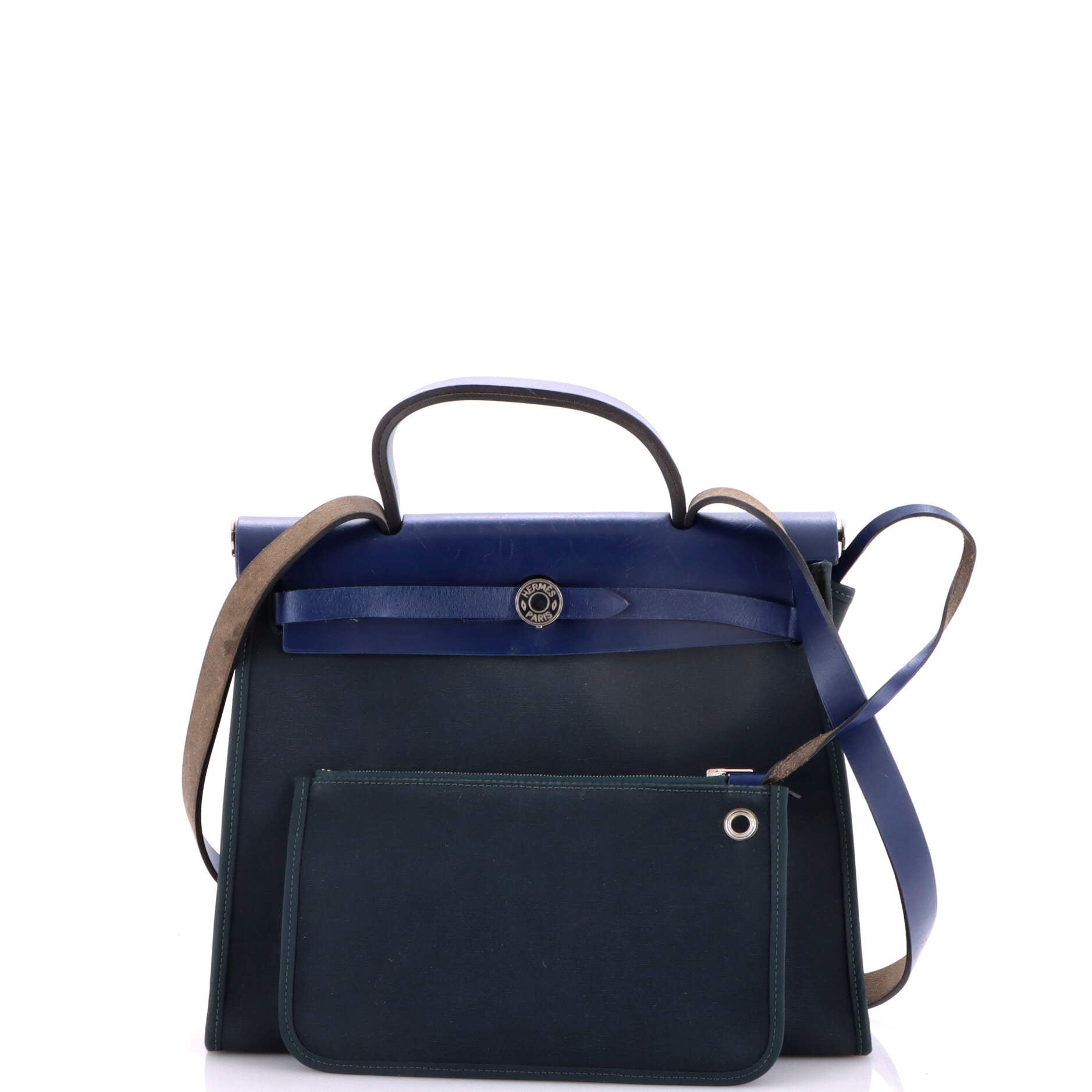 Hermes Herbag Zip Leather And Toile 31