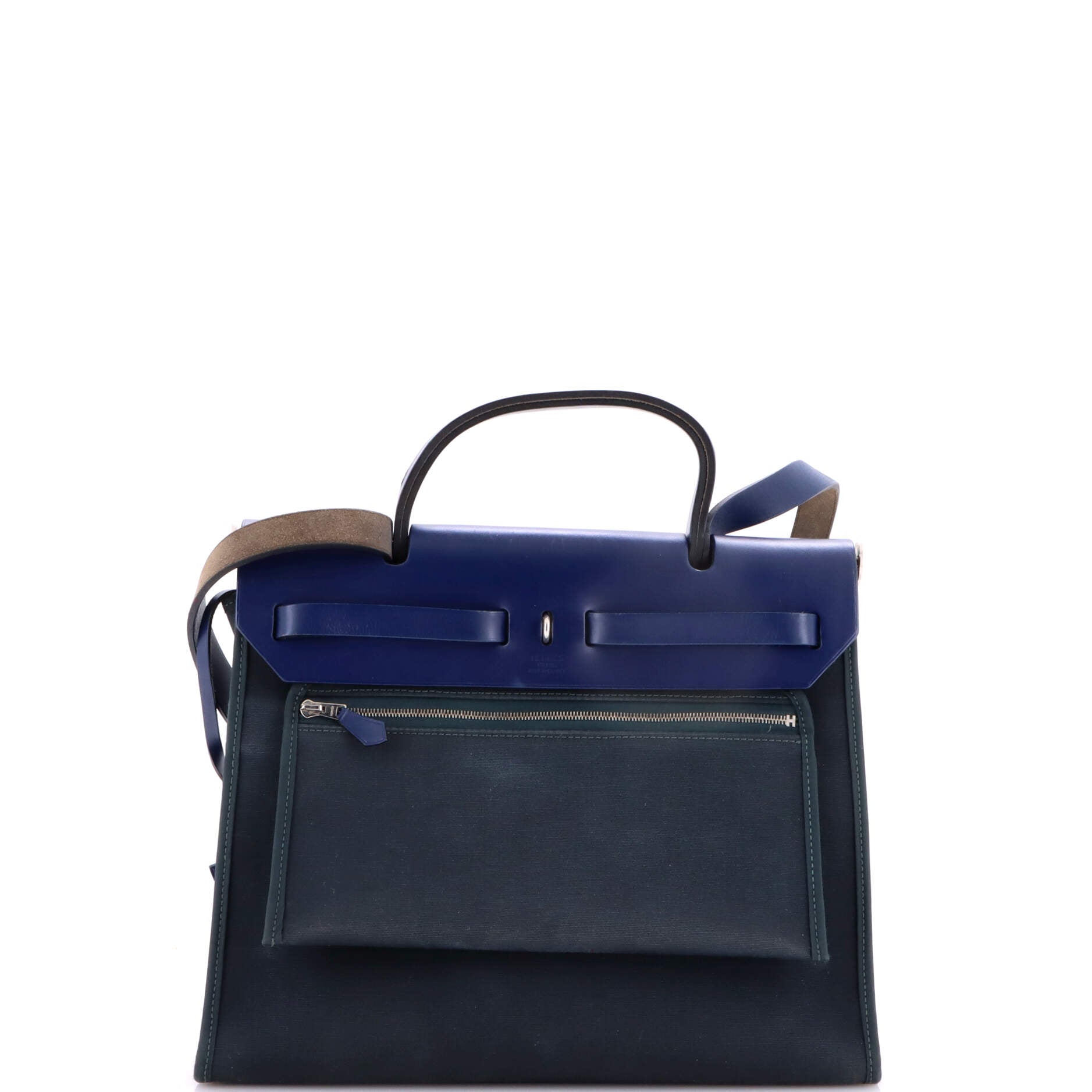 Hermes Herbag Zip Leather And Toile 31