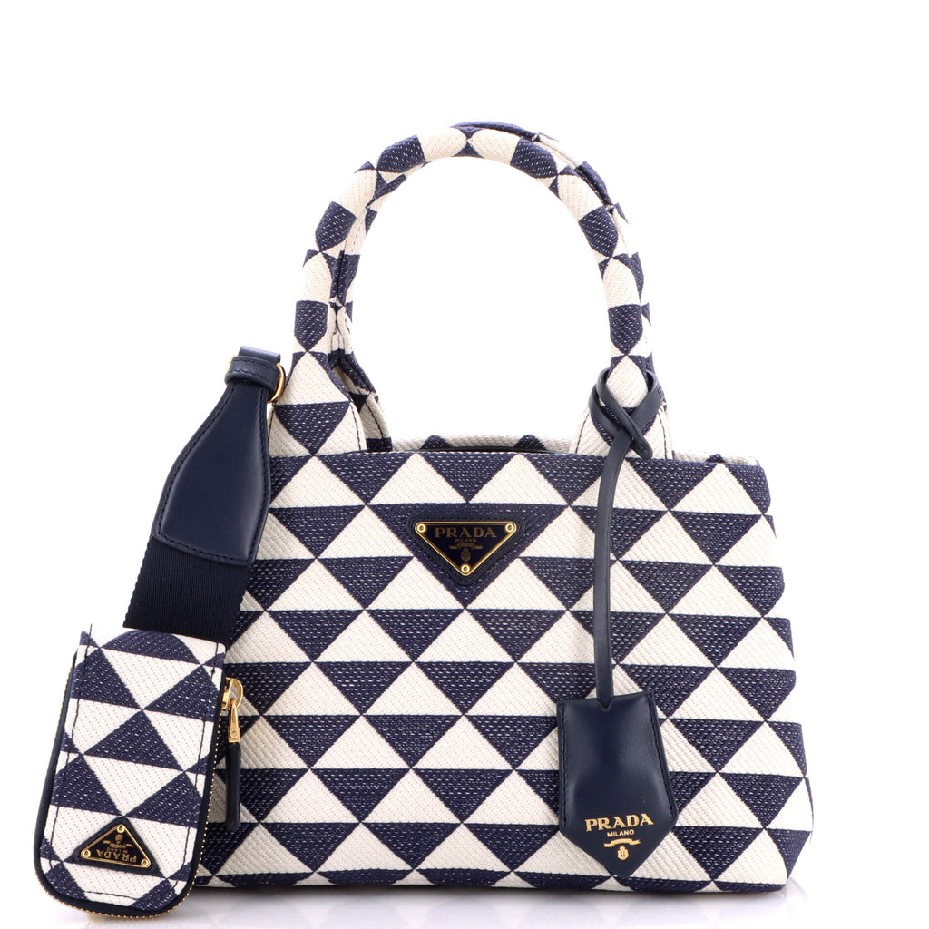 Prada Symbole Tote Jacquard Small