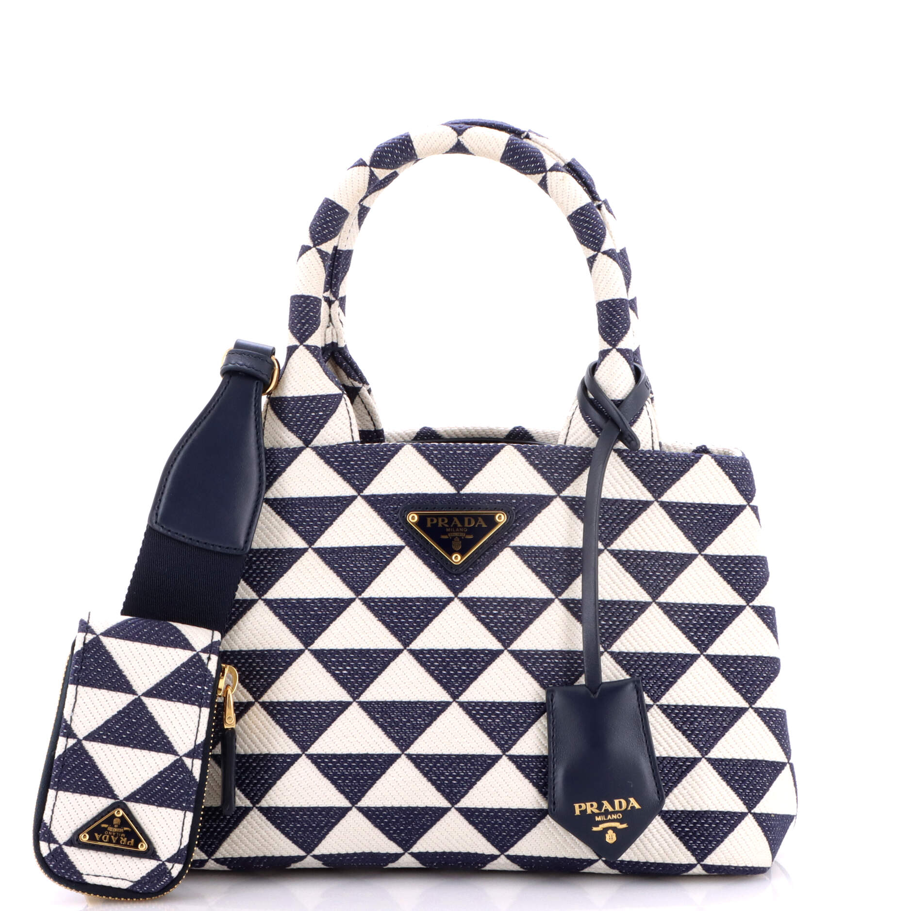 Prada Symbole Tote Jacquard Small