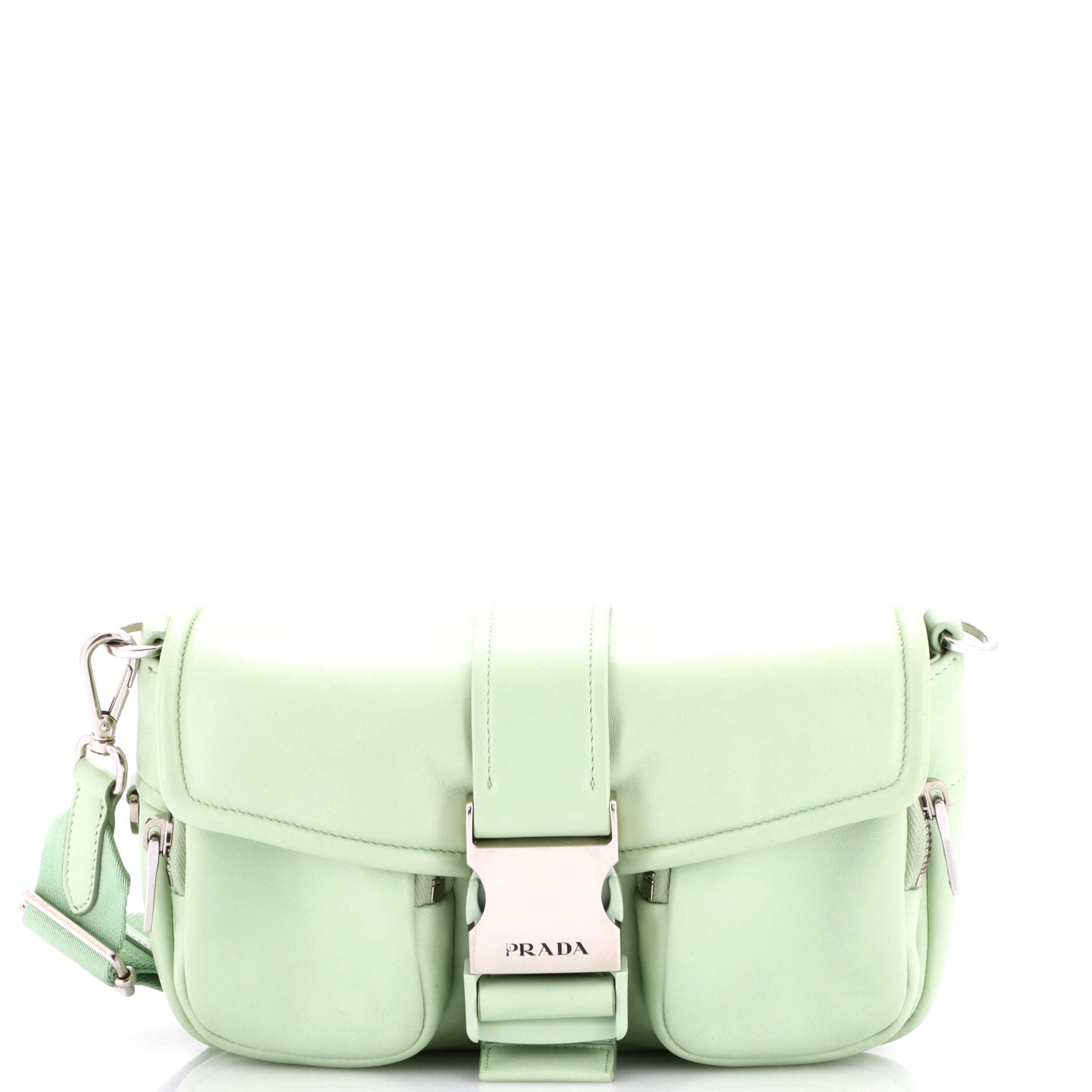 Prada Padded Buckle Crossbody Bag Nappa