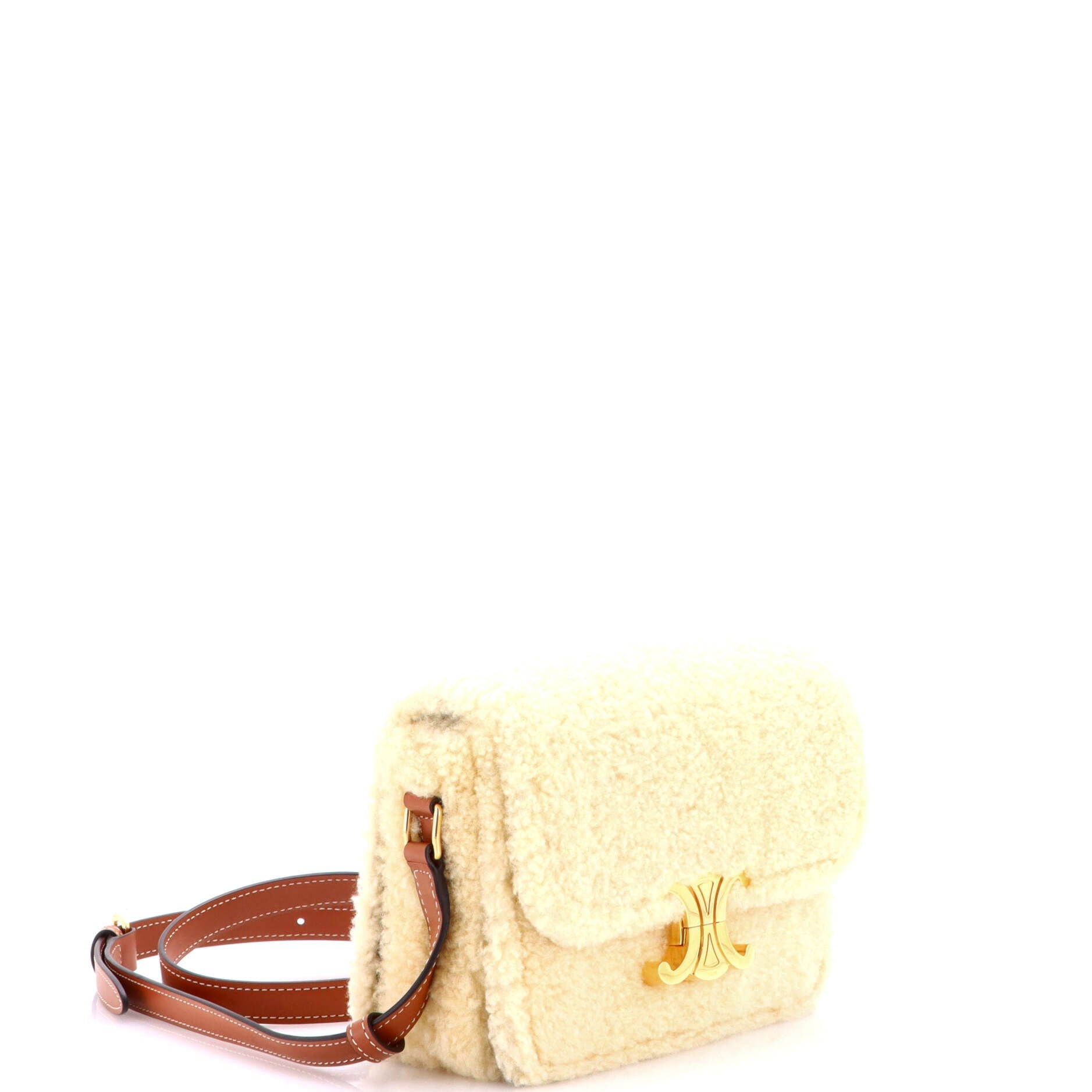 Celine Triomphe Shoulder Bag Shearling