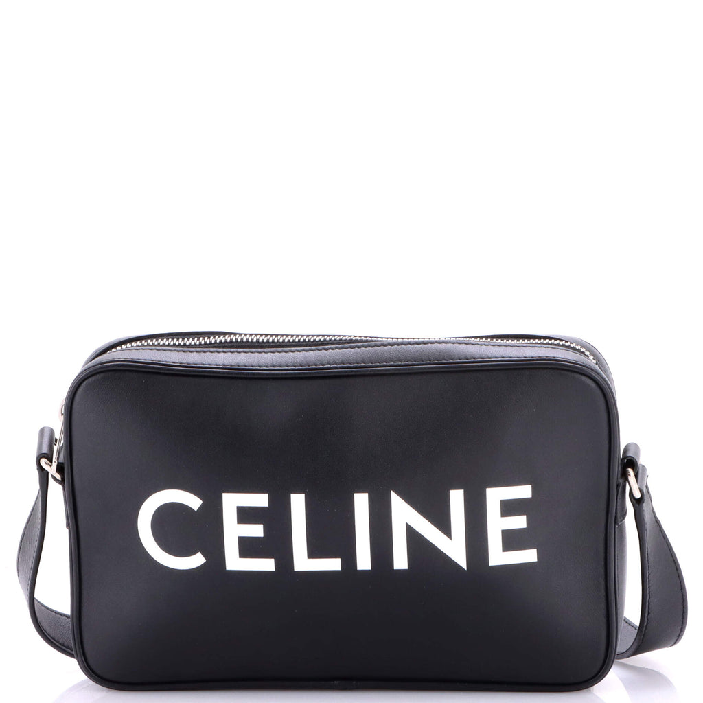 Celine Logo Messenger Bag Leather Small