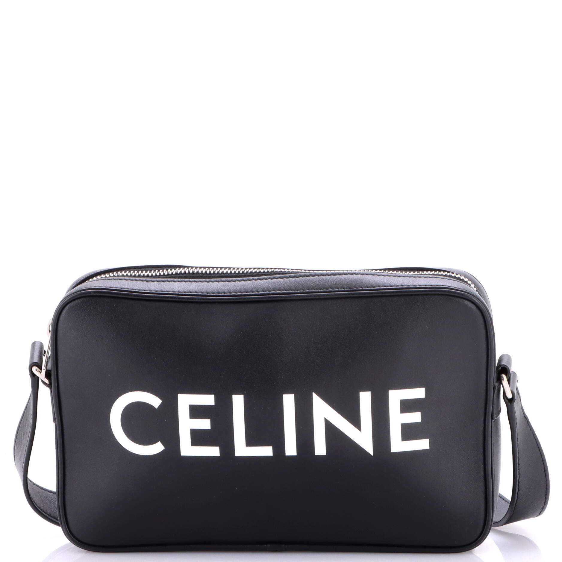 Celine Logo Messenger Bag Leather Small