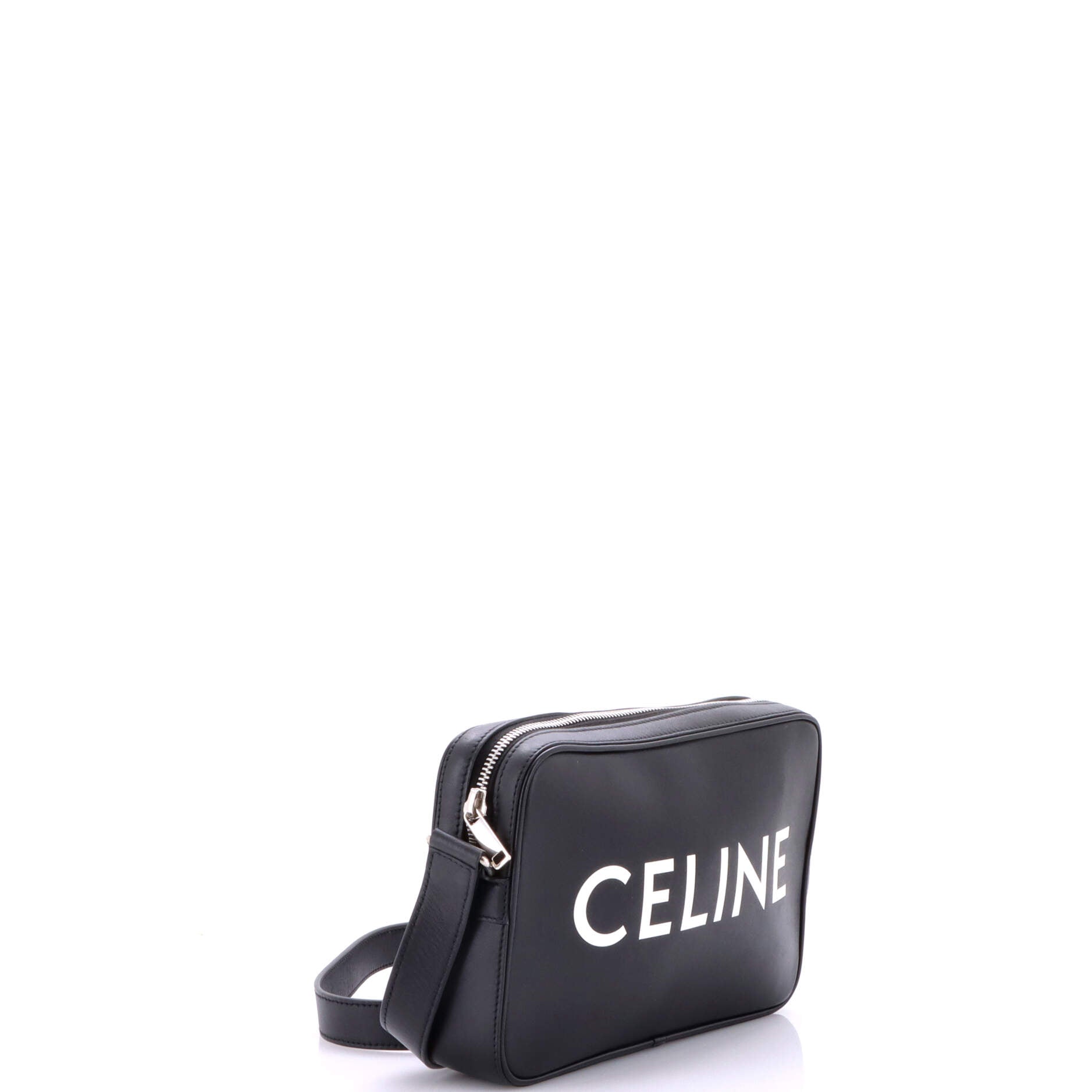 Celine Logo Messenger Bag Leather Small