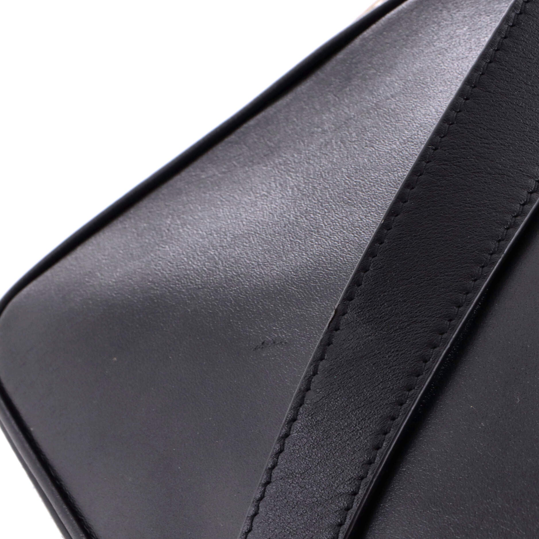 Celine Logo Messenger Bag Leather Small