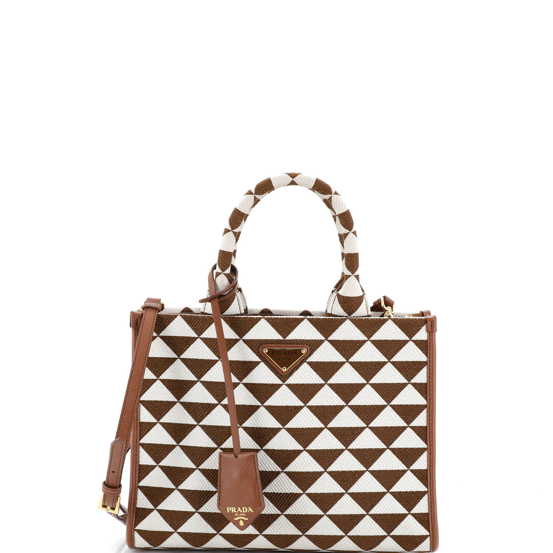 Prada Symbole Shopper Tote Jacquard