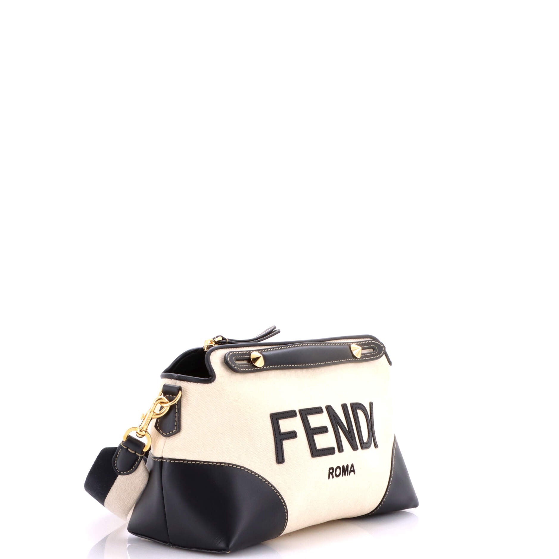 Fendi Logo By The Way Satchel Canvas And