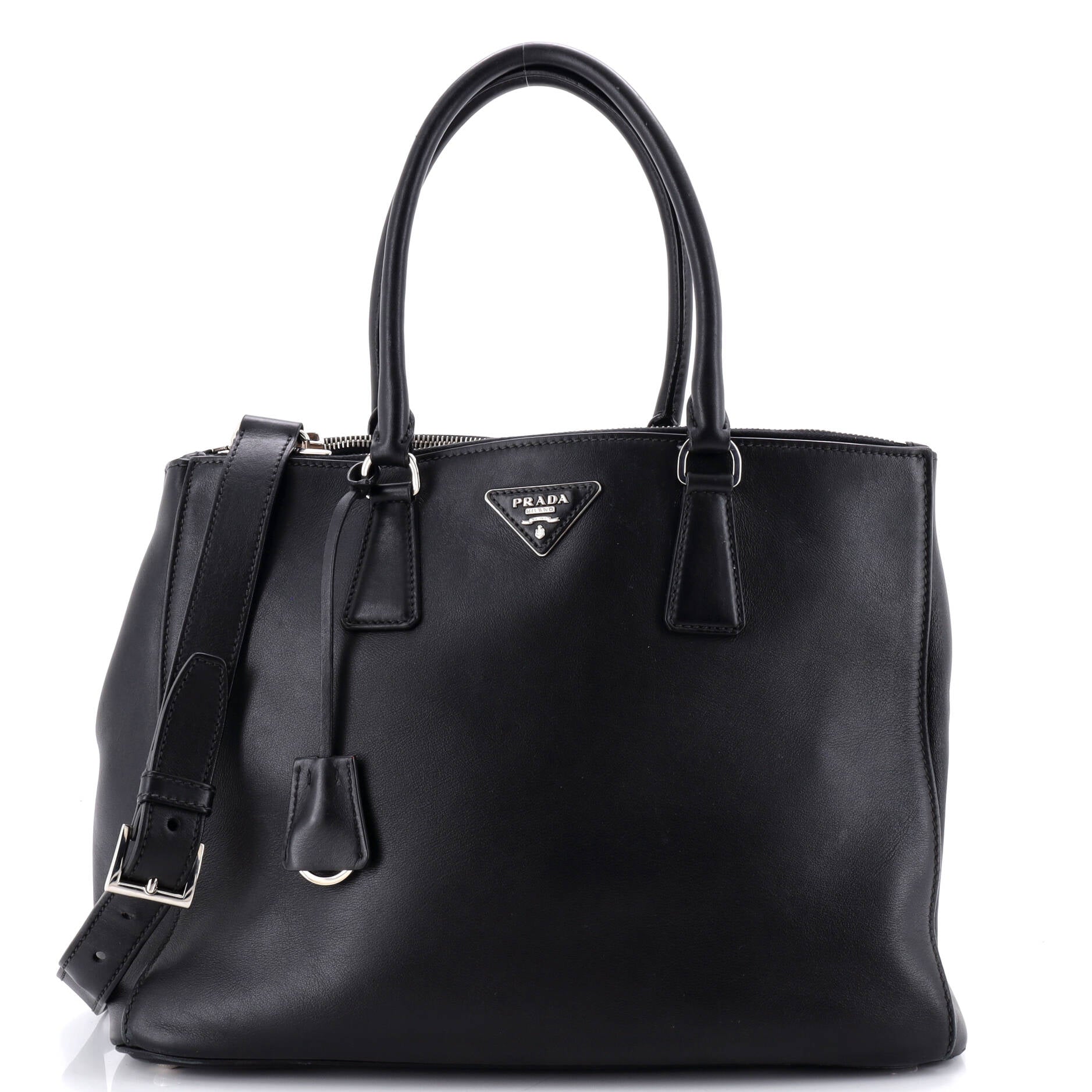 Prada Double Zip Lux Tote Saffiano