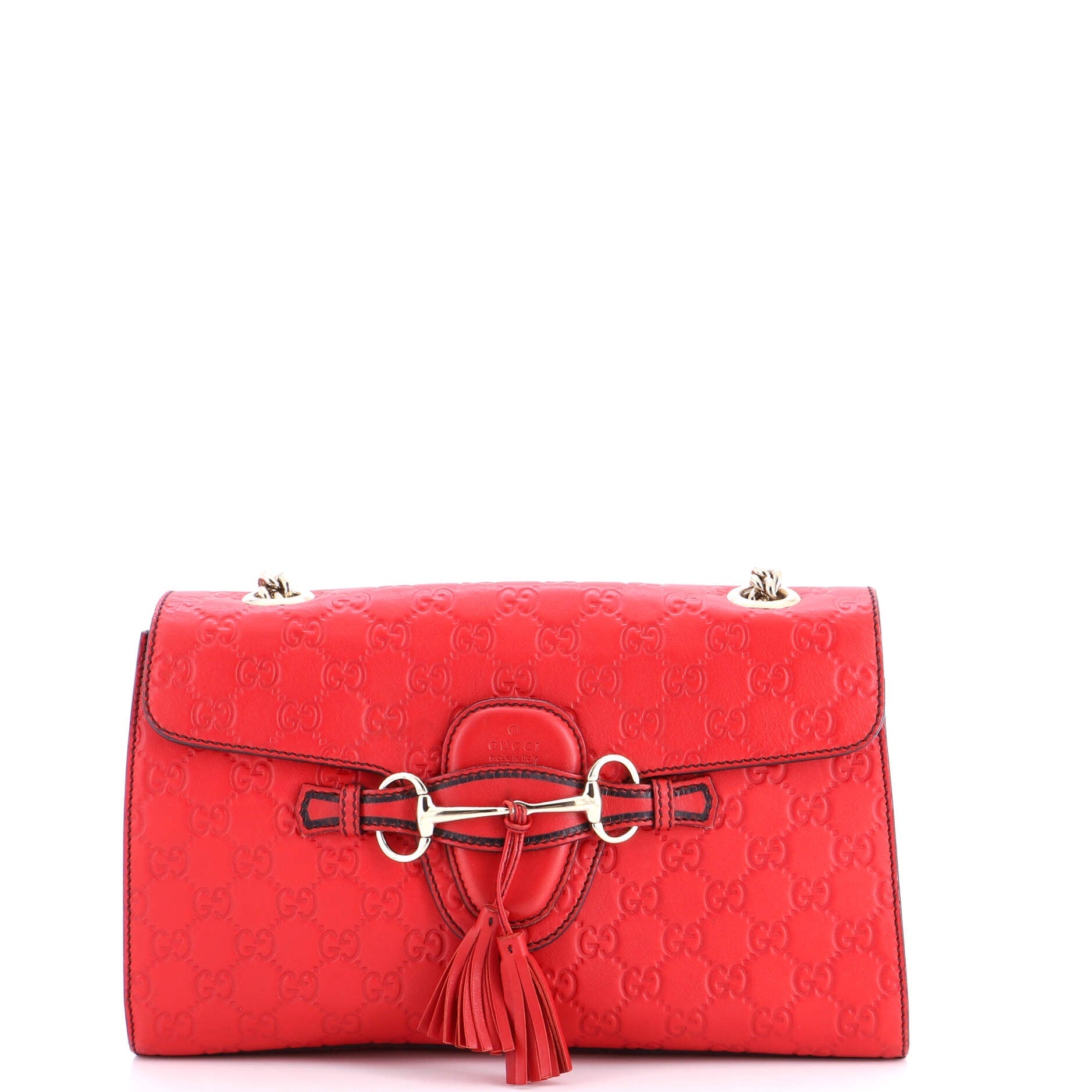 Emily Chain Flap Bag Guccissima Leather