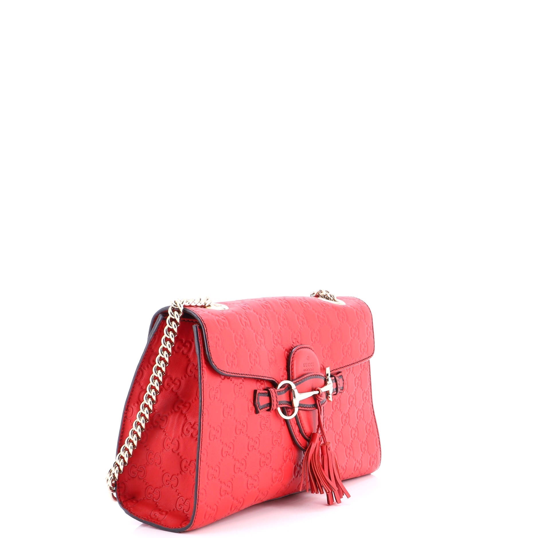 Emily Chain Flap Bag Guccissima Leather
