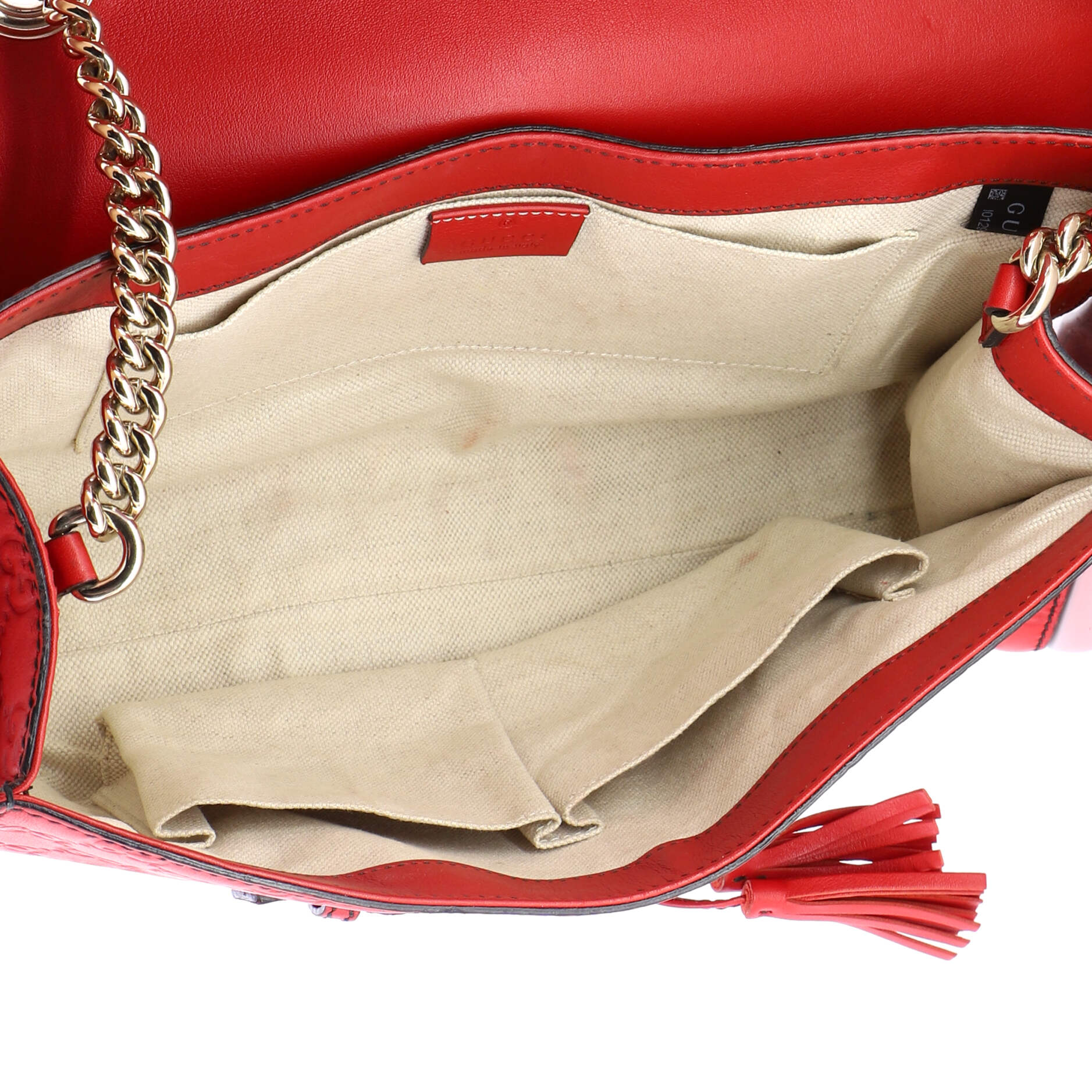 Emily Chain Flap Bag Guccissima Leather