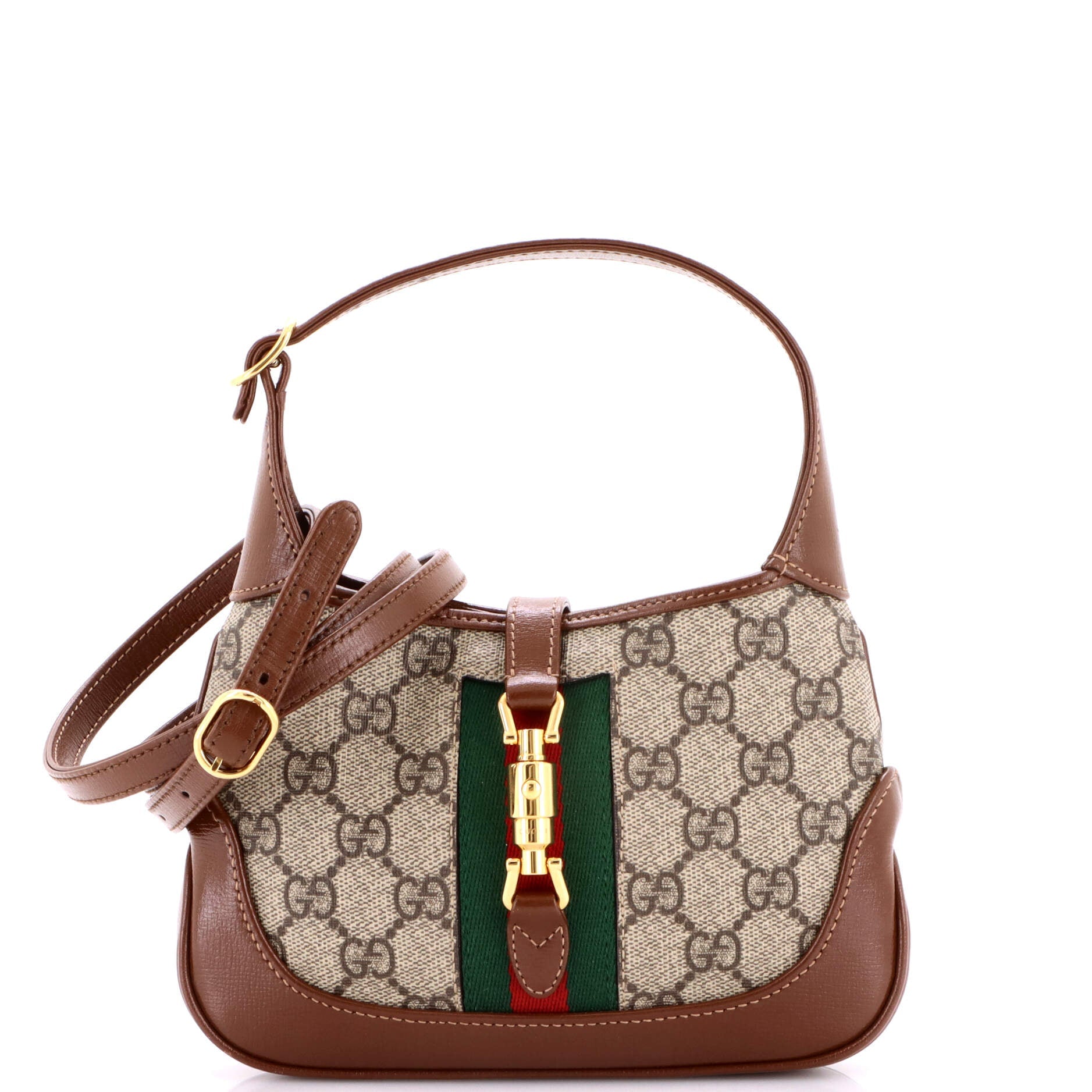 Gucci Jackie Hobo Gg Coated Canvas Mini