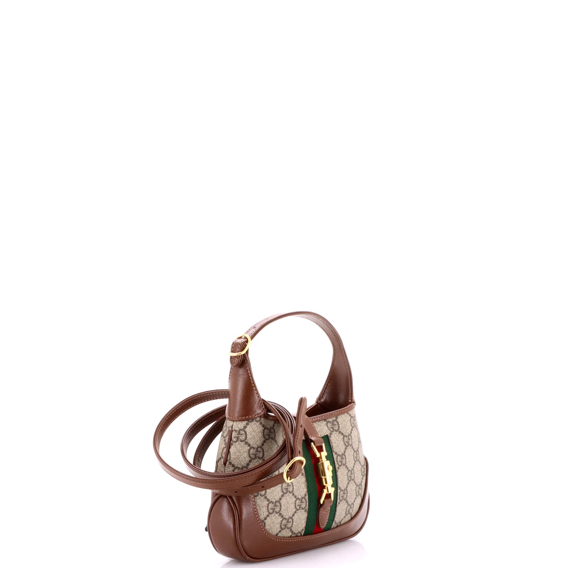 Gucci Jackie Hobo Gg Coated Canvas Mini