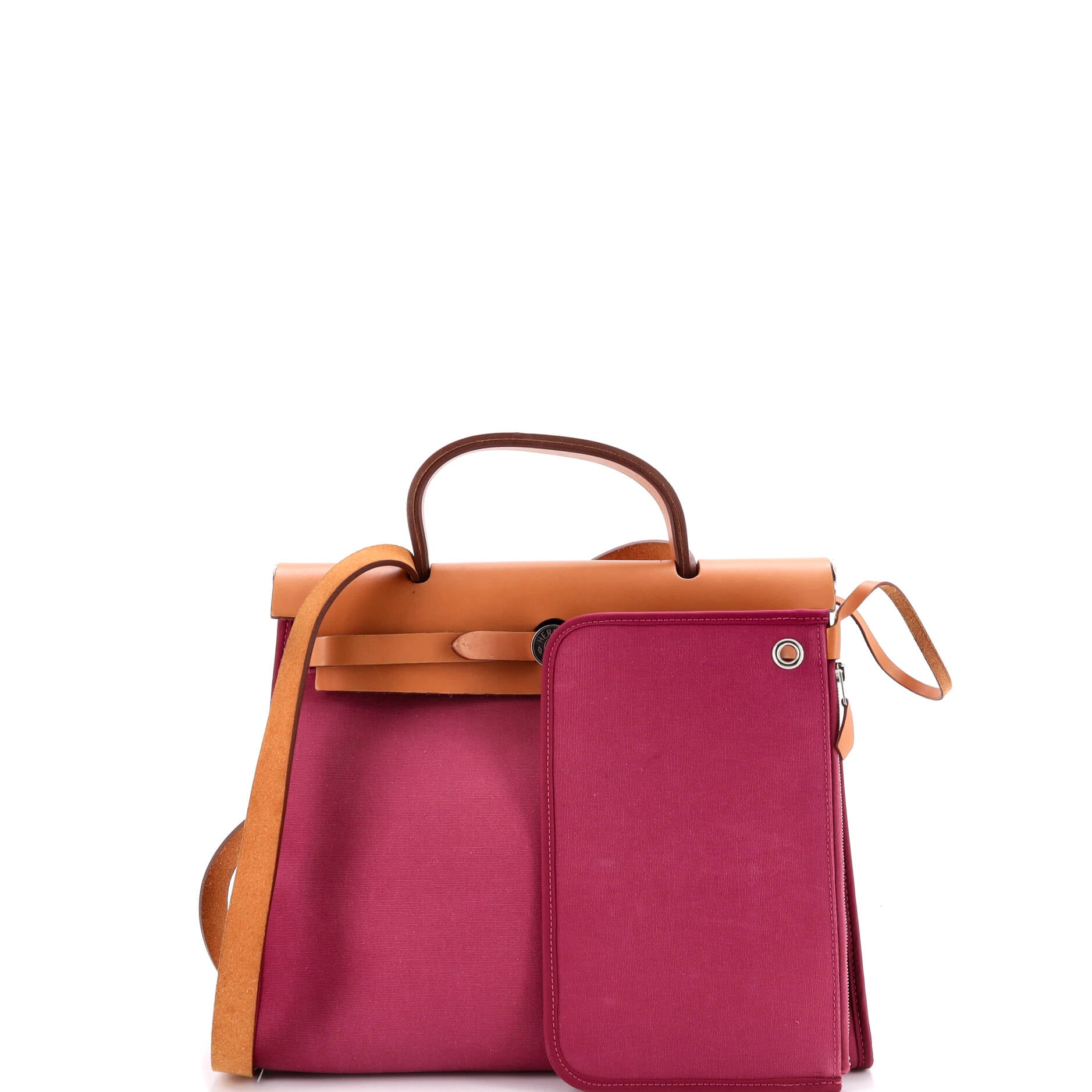 Hermes Herbag Zip Leather And Toile 31
