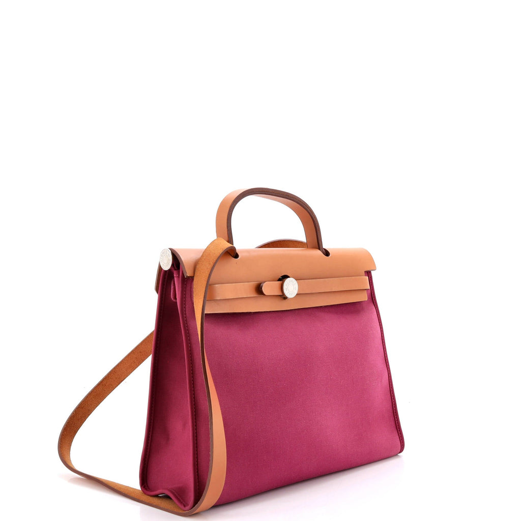 Hermes Herbag Zip Leather And Toile 31