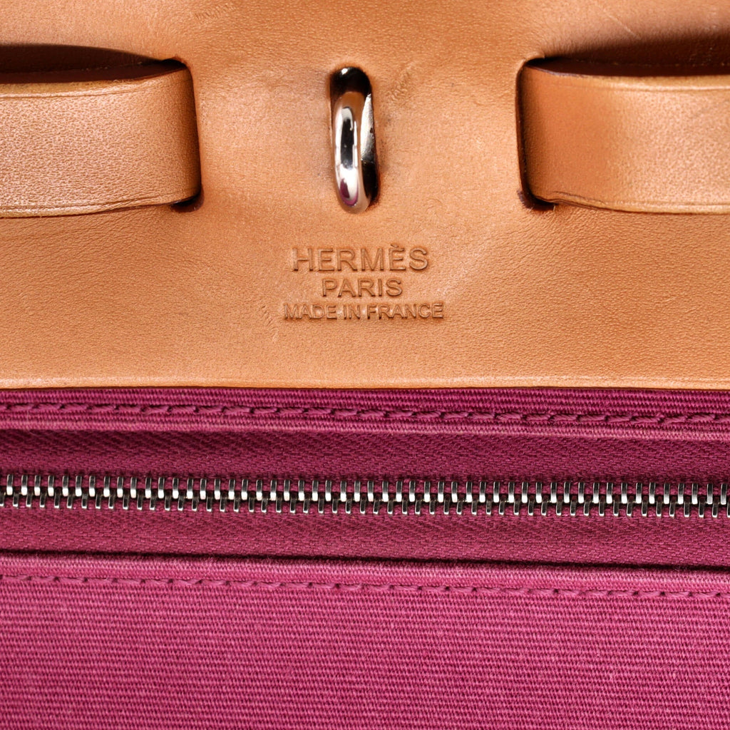Hermes Herbag Zip Leather And Toile 31