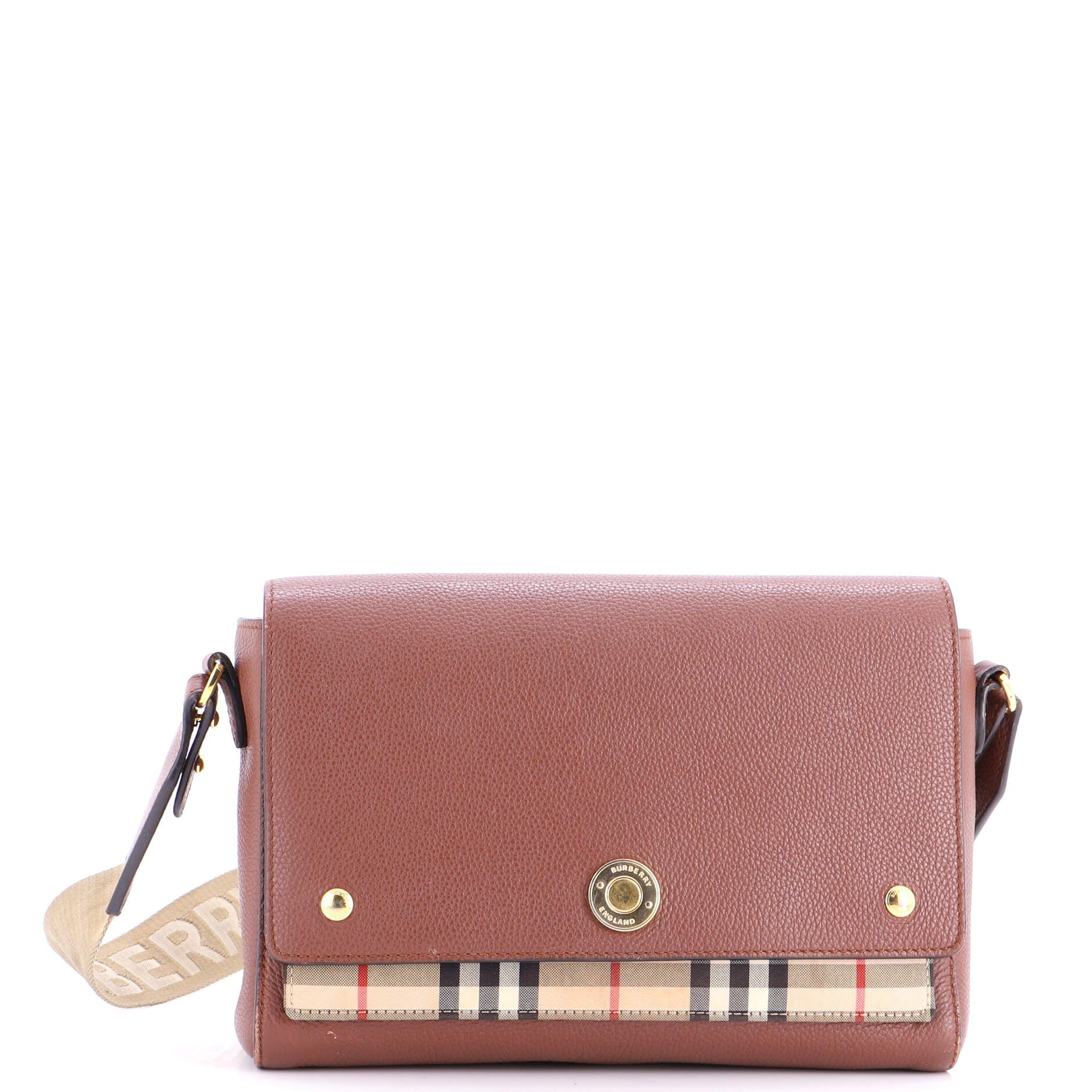 Burberry Note Crossbody Bag Leather With