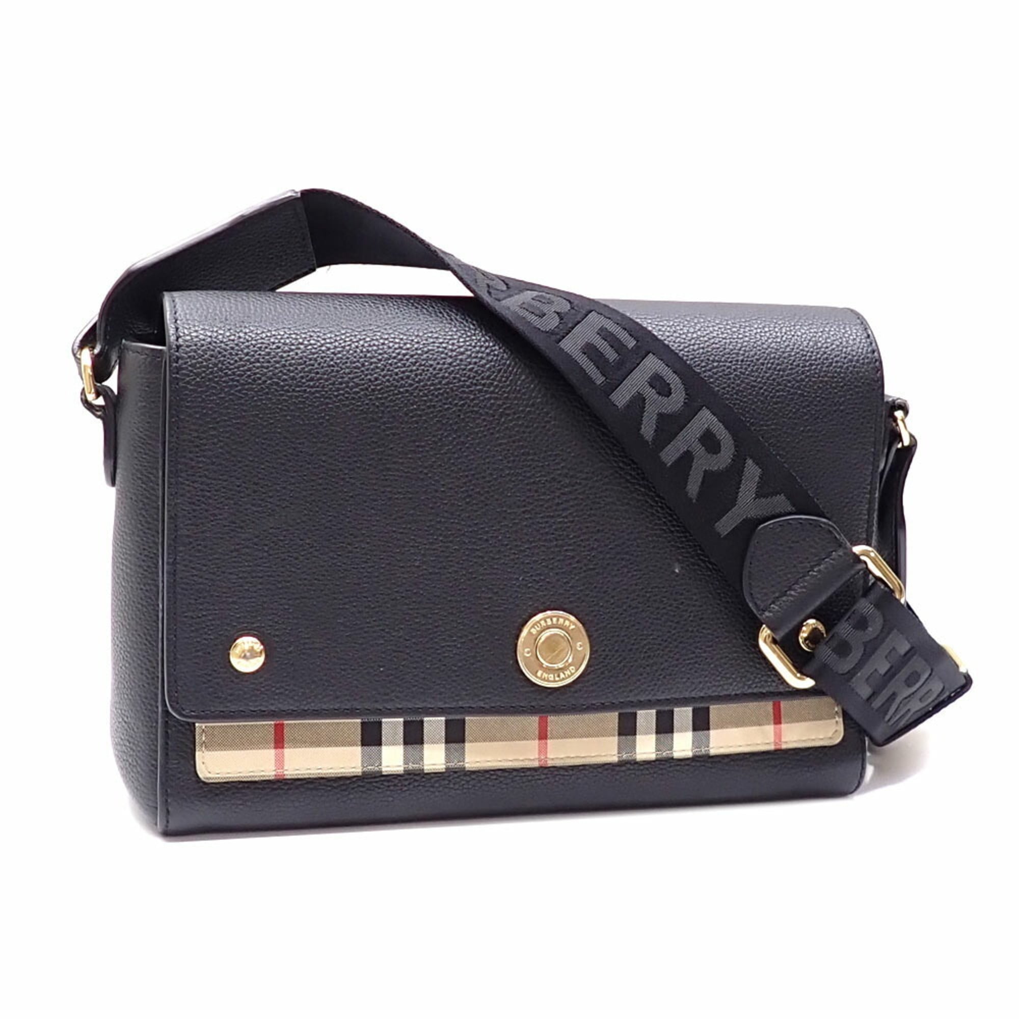 Burberry Note Crossbody Bag Leather With