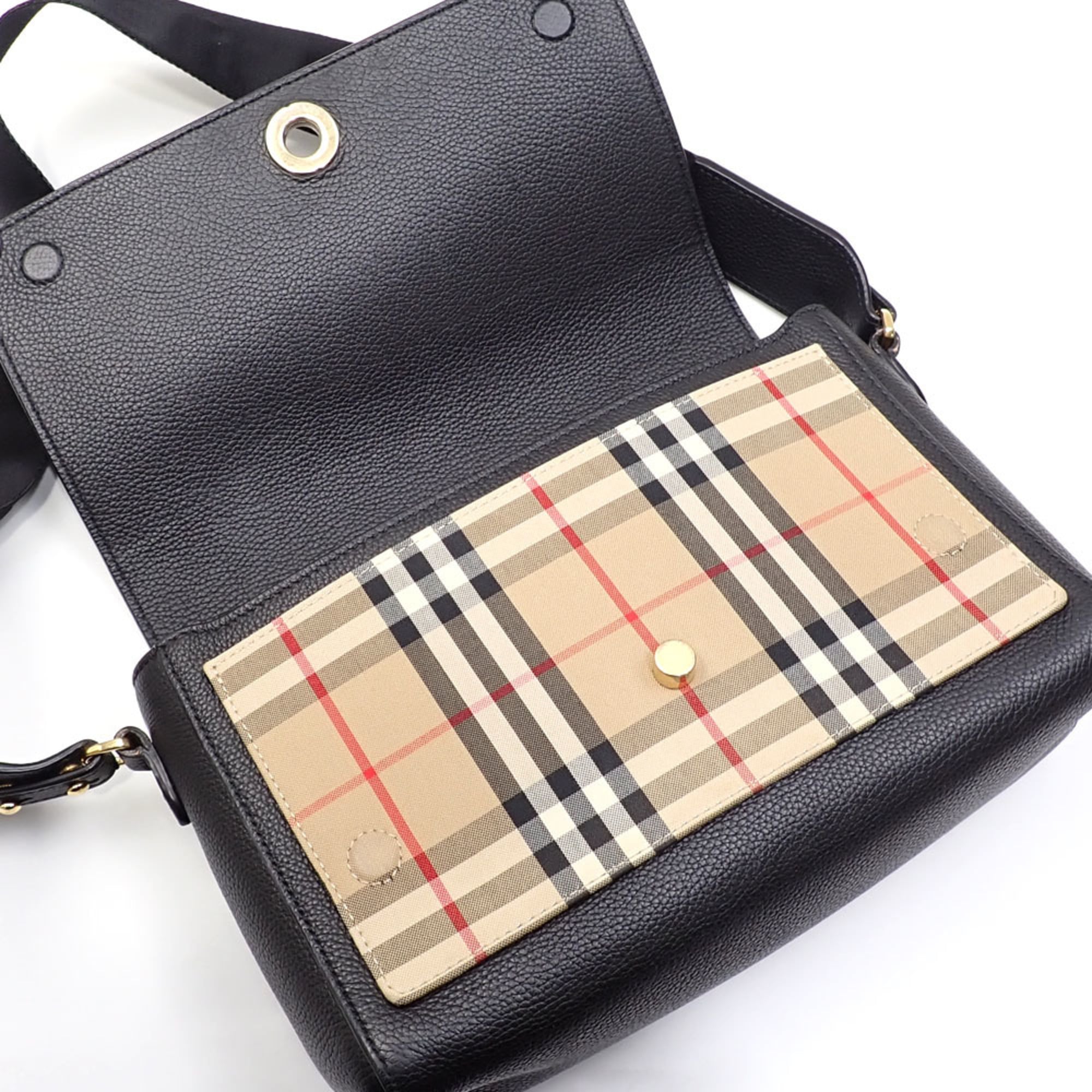 Burberry Note Crossbody Bag Leather With
