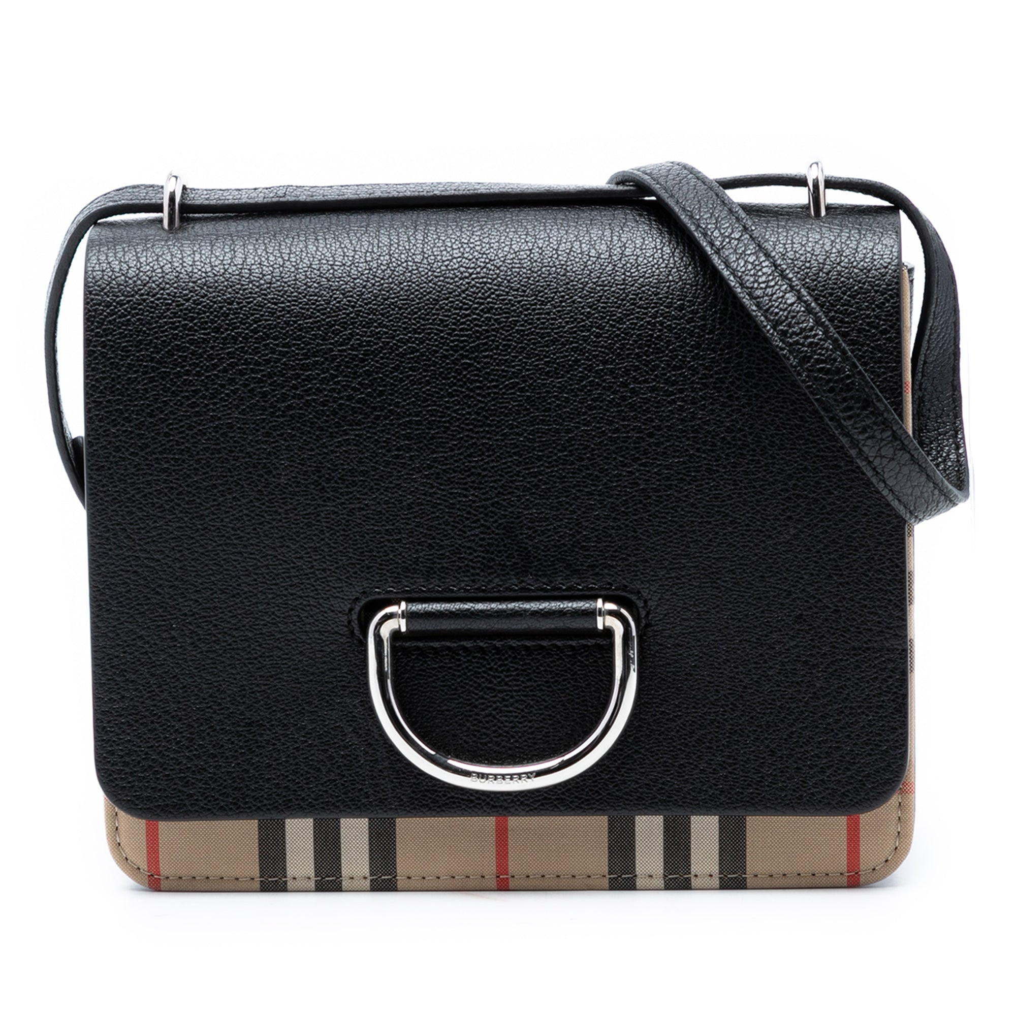 Burberry D-Ring Shoulder Bag Leather