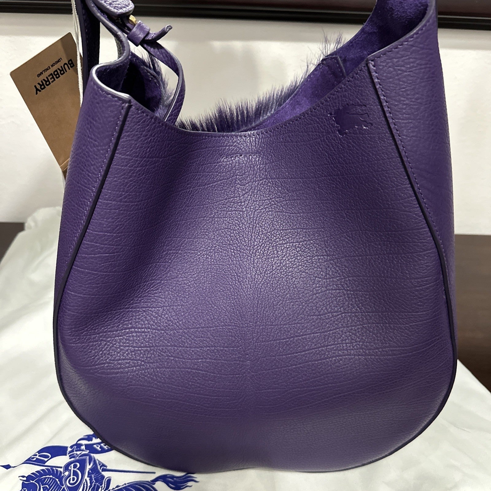 . New Burberry Women's Purple Cheess