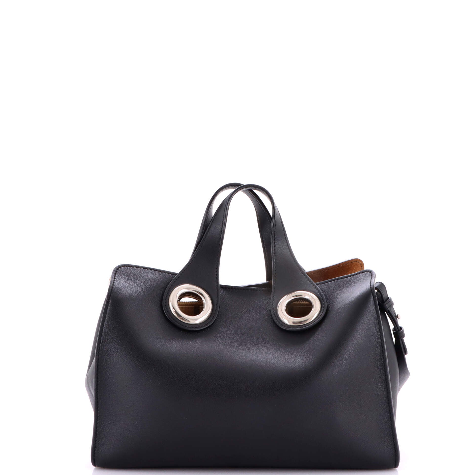 Burberry Crest Grommet Tote Embossed
